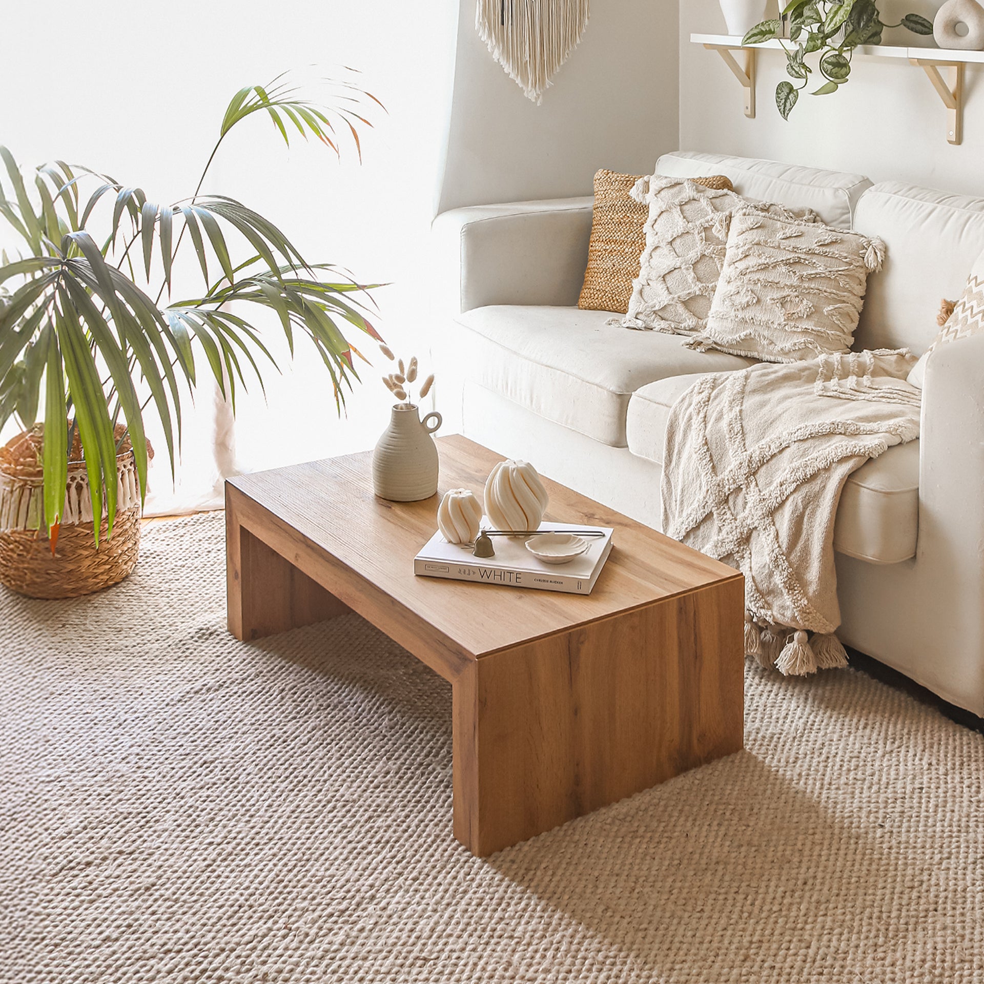 Angelica Coffee Table, Rustic Oak - Detail image 1