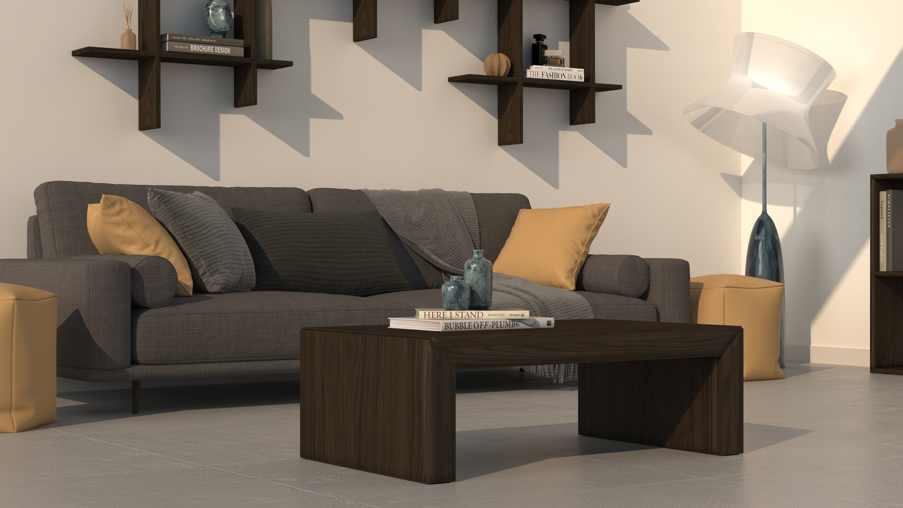 Angelica Couchtisch, Nussbaum Dunkel - Set image 4
