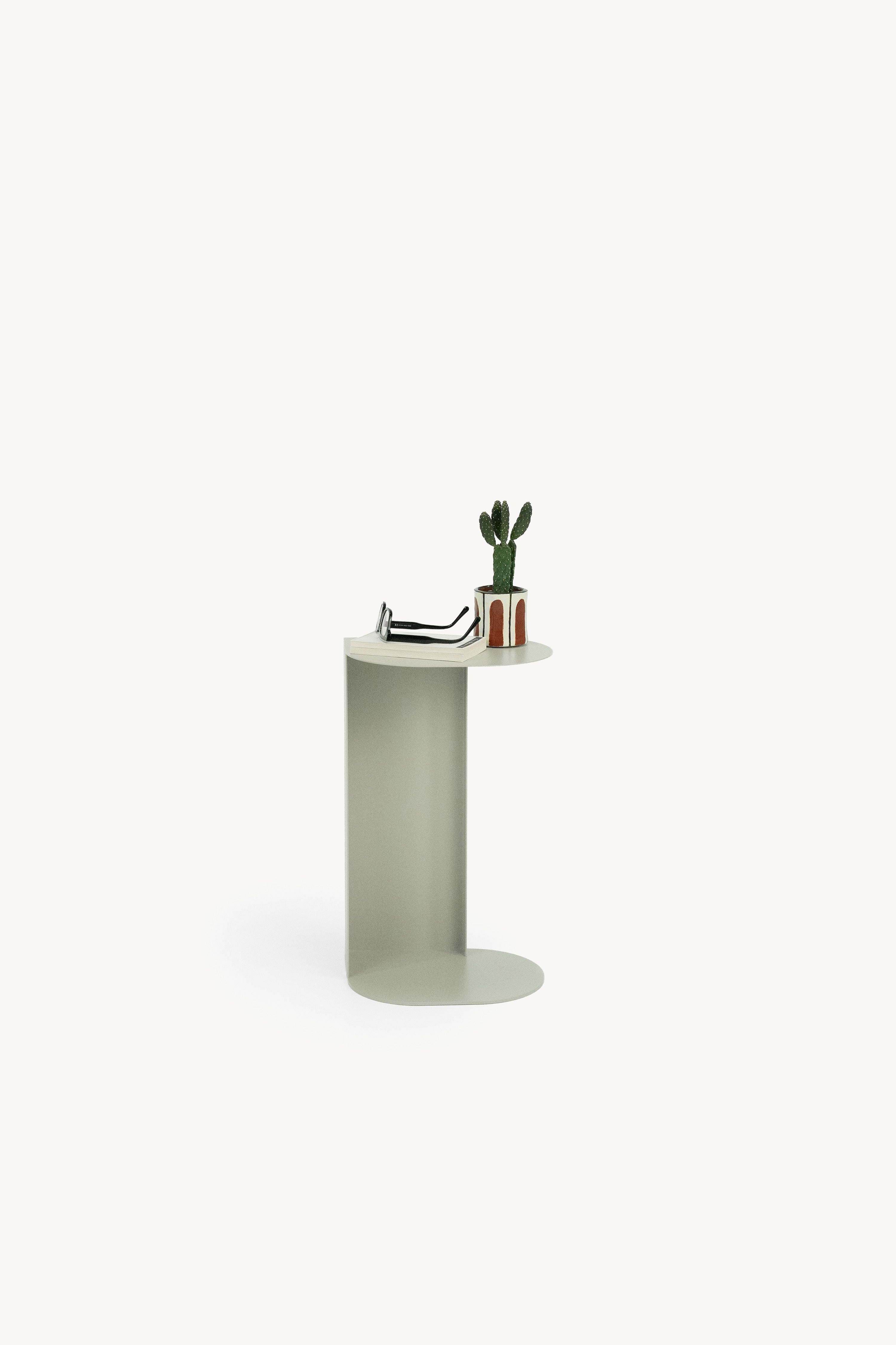 Camilla Metal Side Table, 31x24x55 cm, Beige - Detail image 2