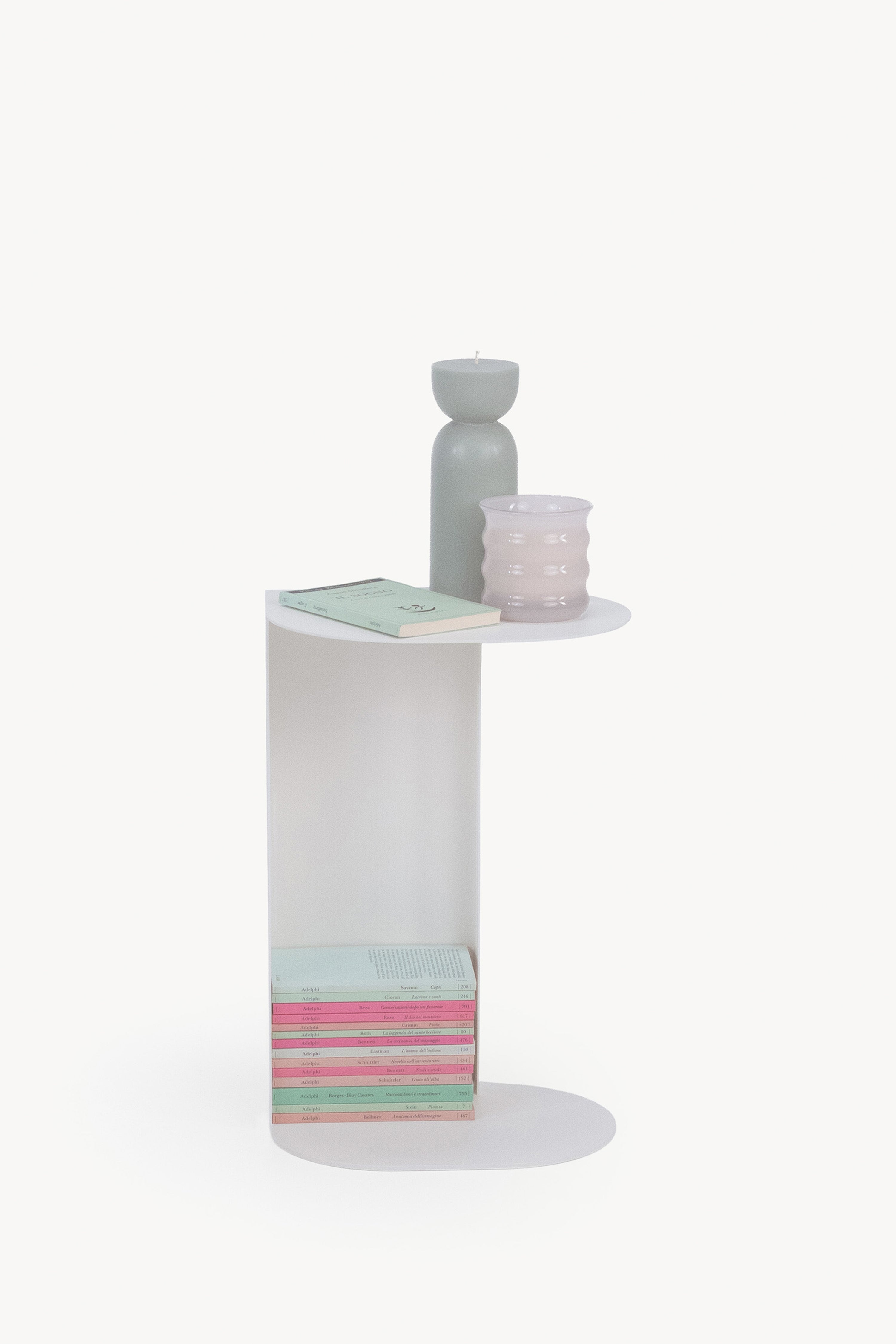 Camilla Metal Side Table, 31x24x45 cm, White