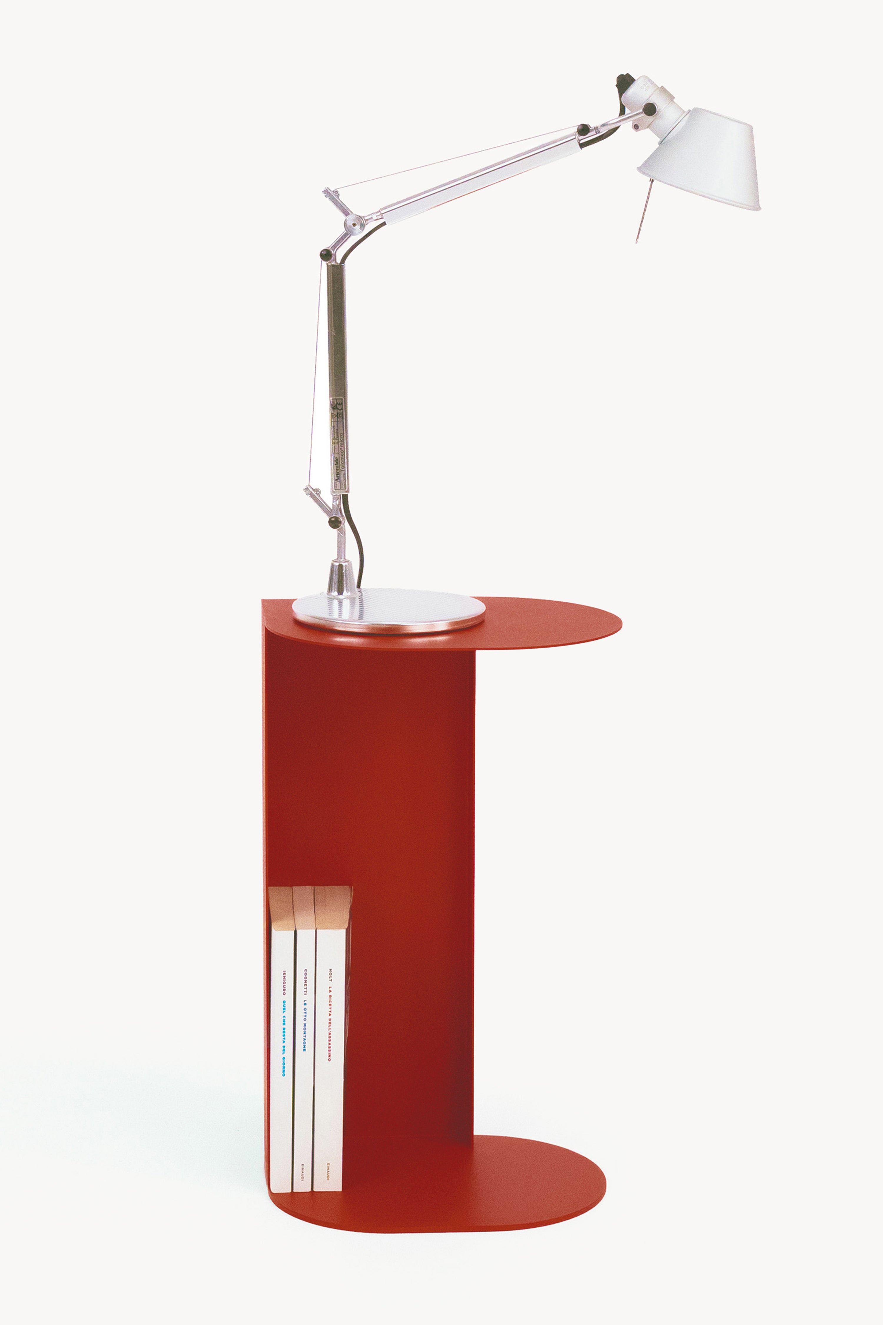 Camilla Metal Side Table, 31x24x55 cm, Terracotta - Main image