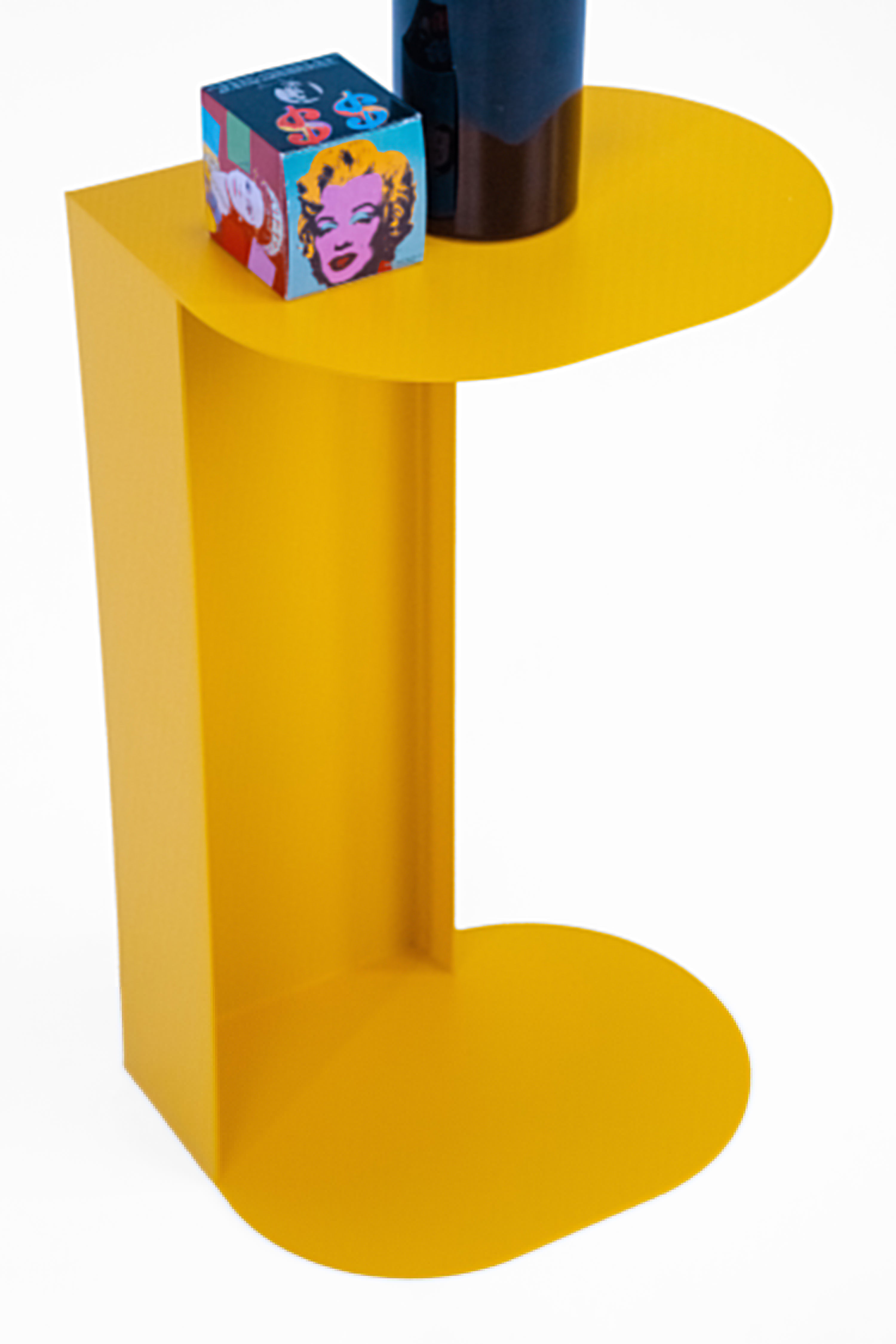 Camilla Metal Side Table, 31x24x45 cm, Mustard Yellow - Detail image 4