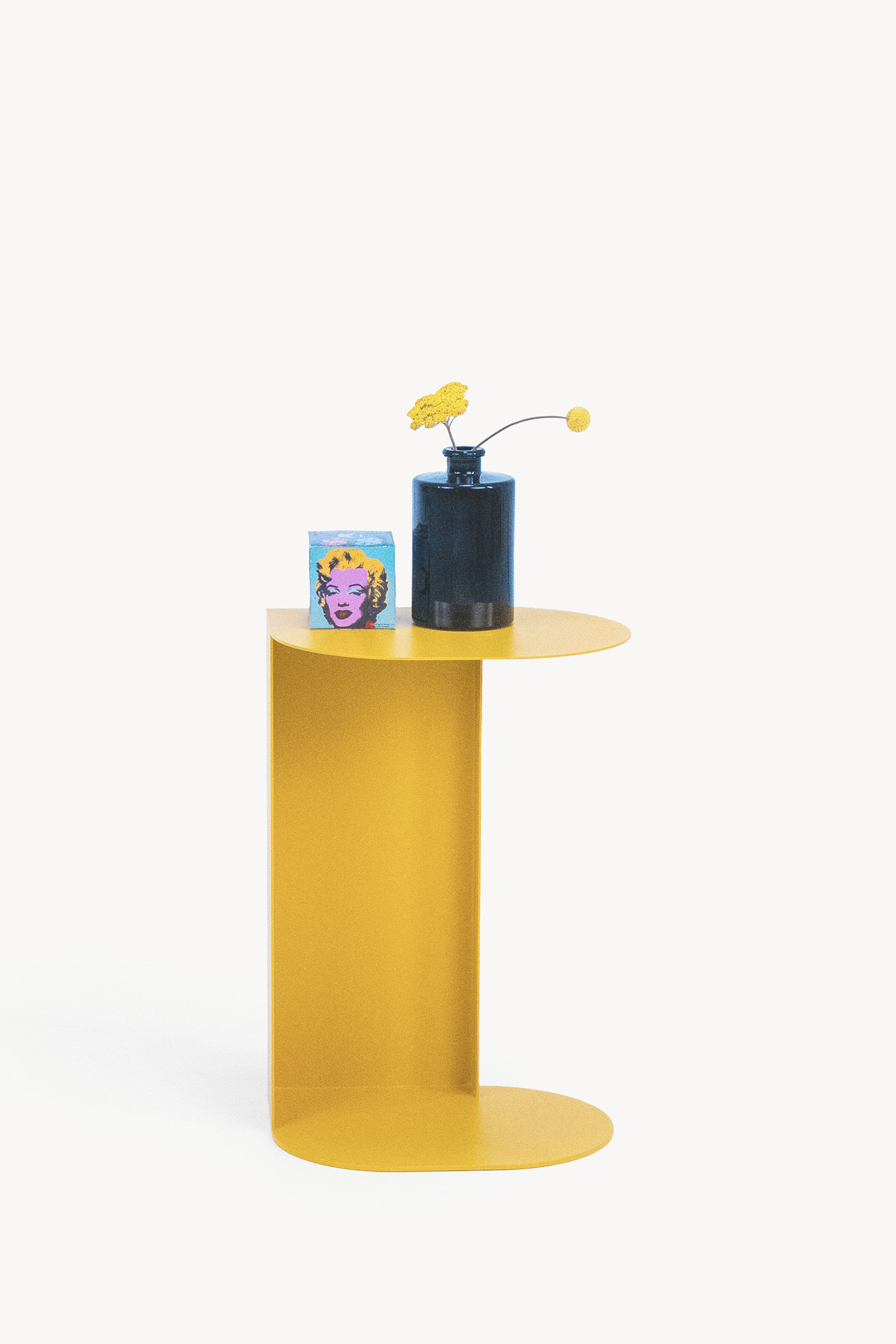 Camilla Metal Side Table, 31x24x45 cm, Mustard Yellow - Main image