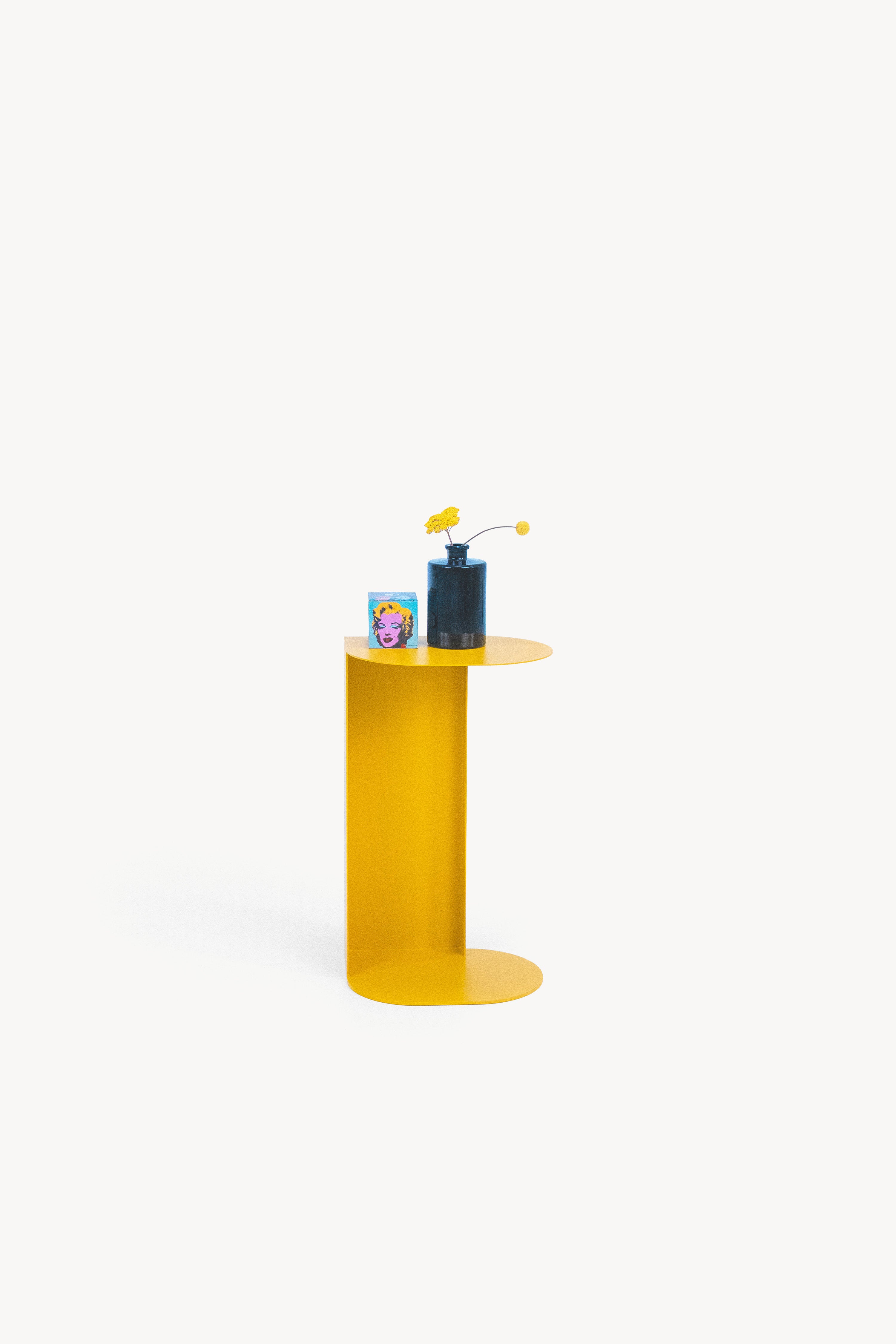 Camilla Metal Side Table, 31x24x55 cm, Mustard Yellow - Detail image 4