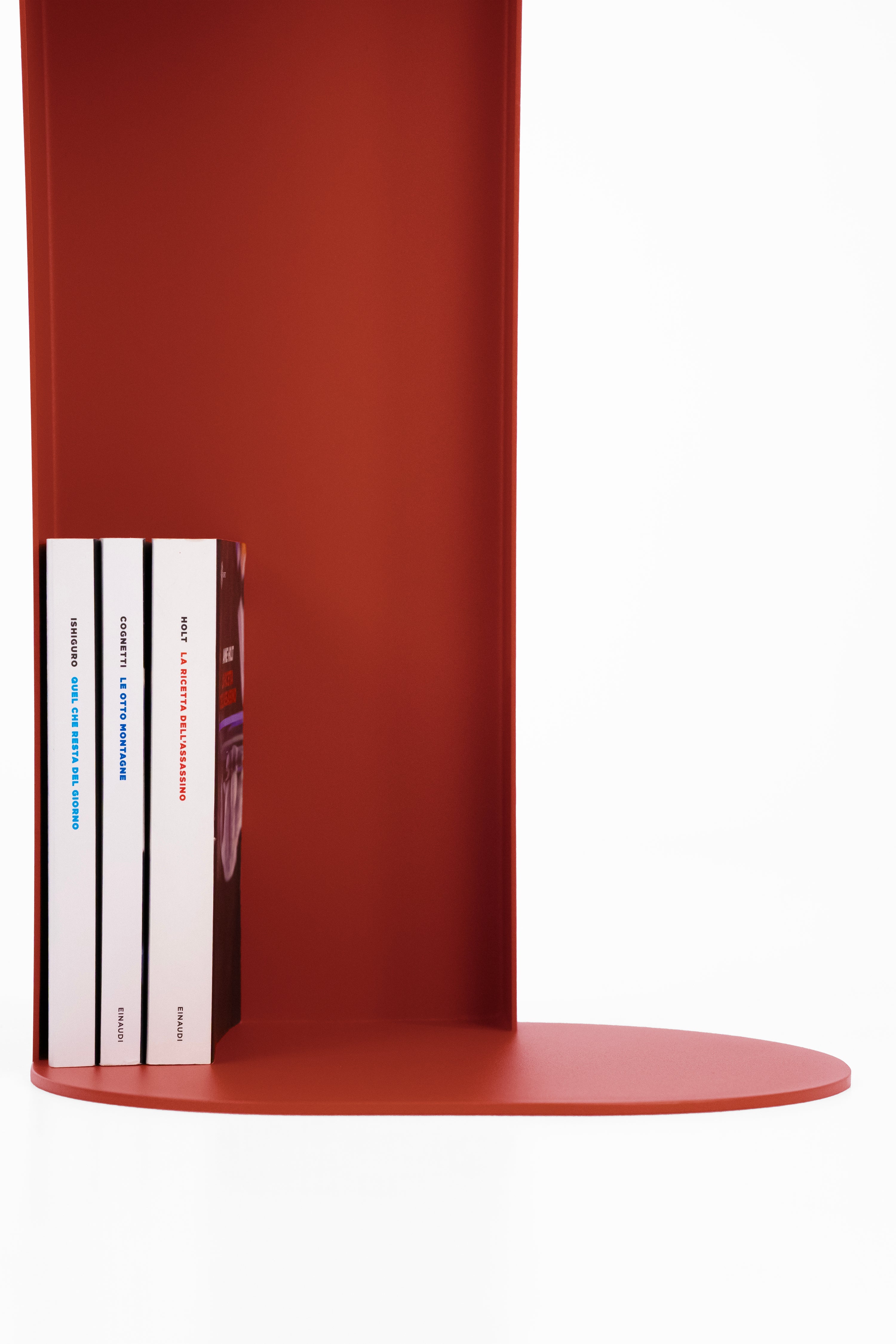 Set of 2 Camilla Metal Side Tables, h45 and h55, Terracotta