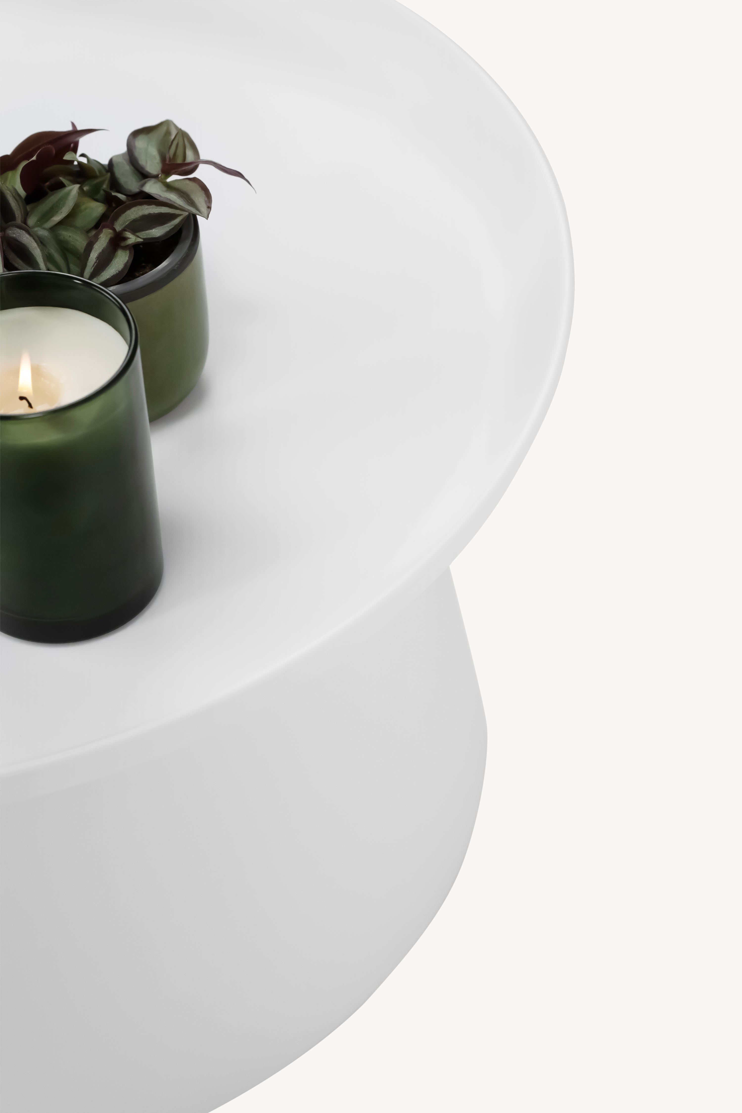 Round coffee table Olivia, 70x70x36 cm, White - Detail image 3