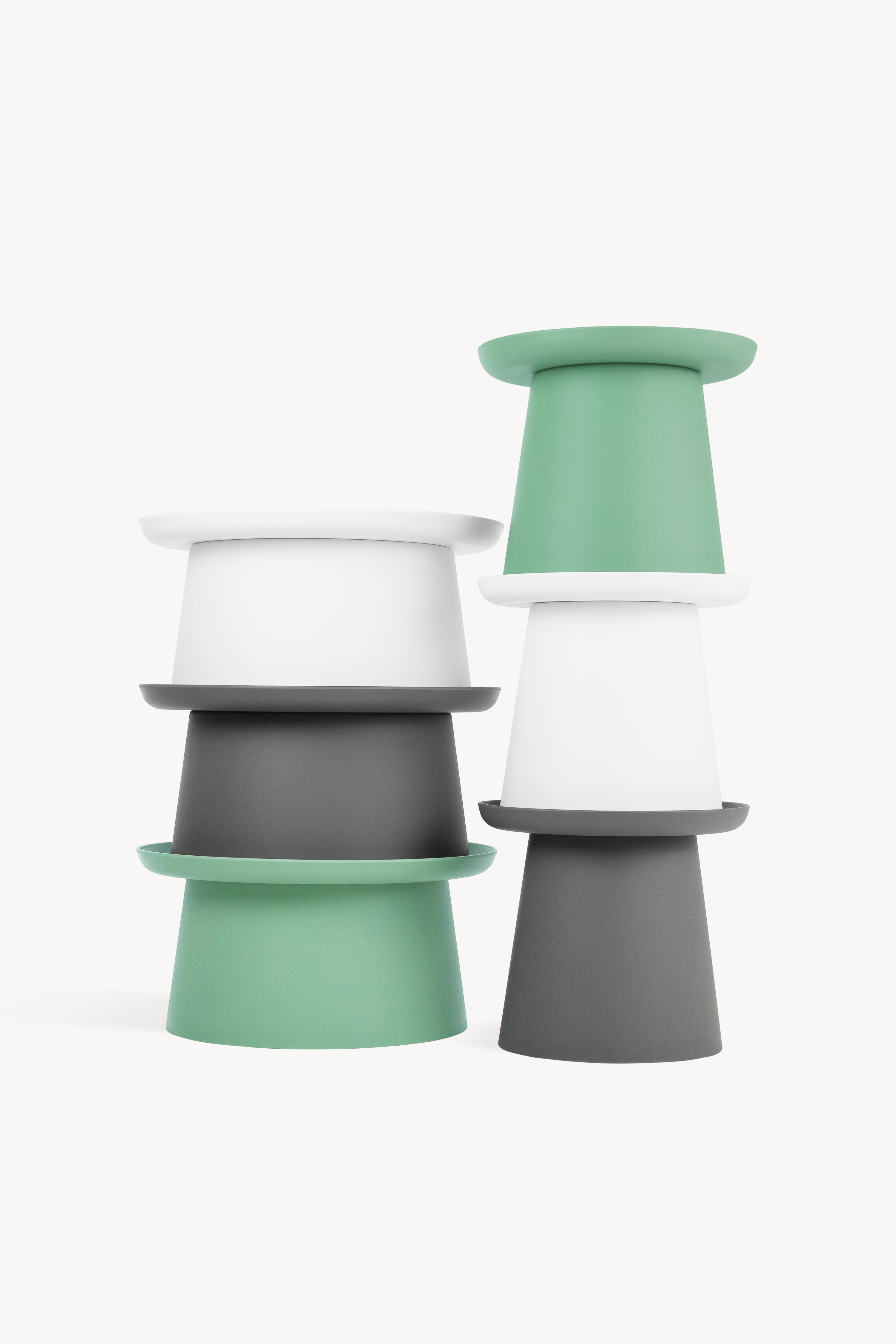 Table basse ronde Olivia, 50x50x46,5 cm, Gris - Image de détail 2
