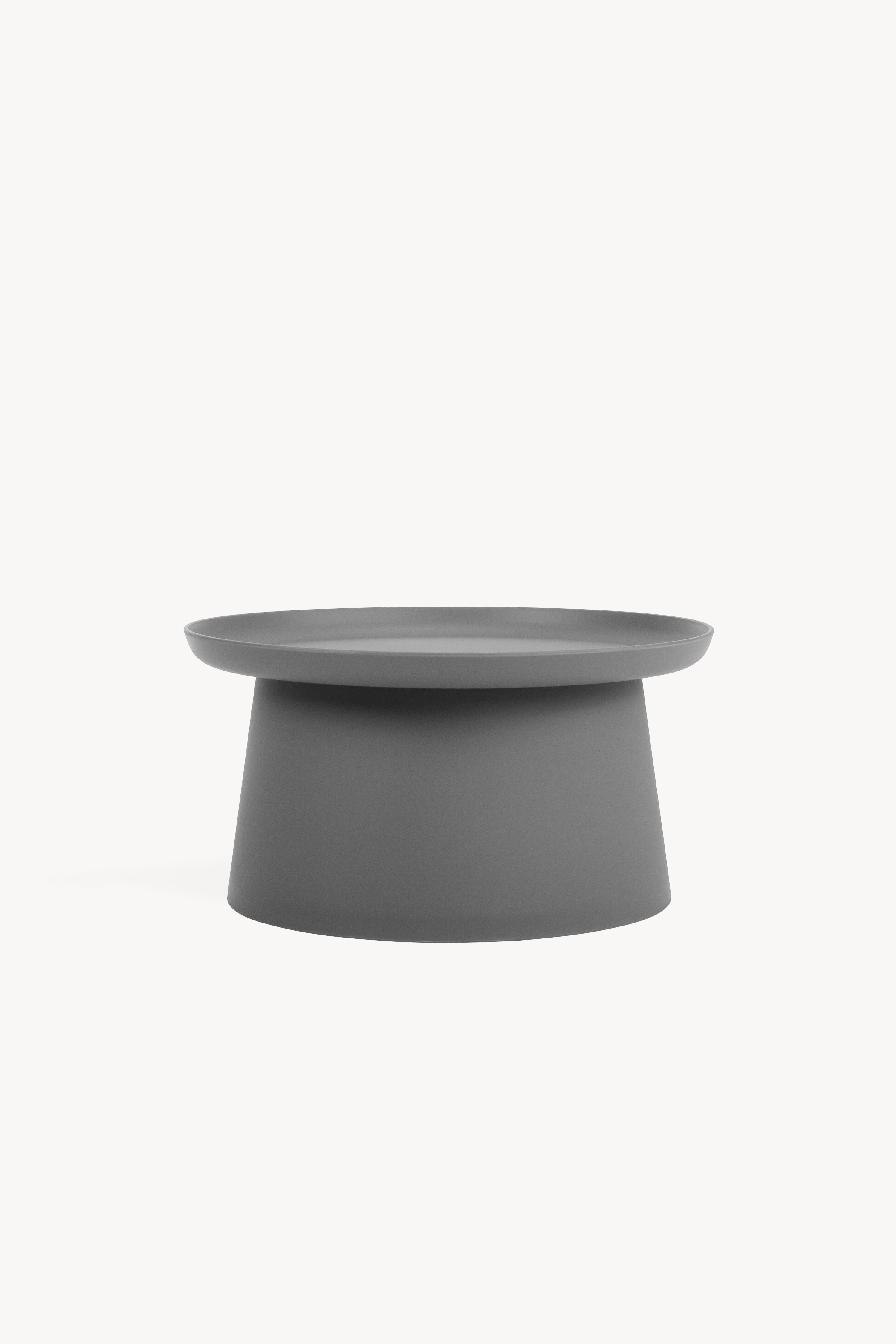 Round coffee table Olivia, 70x70x36 cm, Grey - Main image