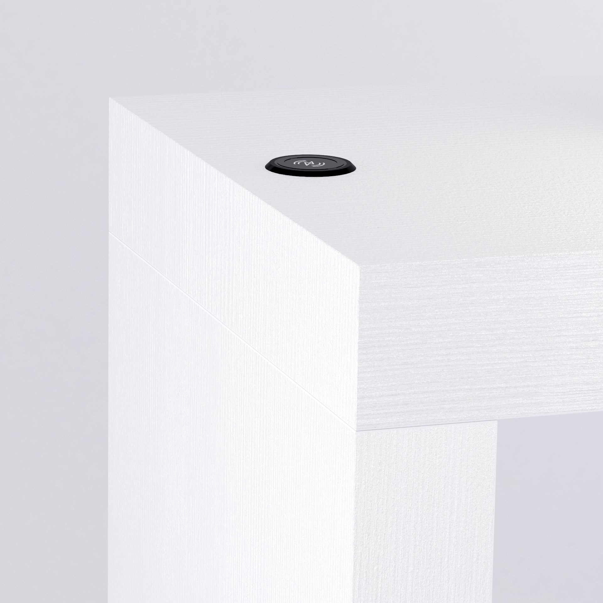Mesa alta Evolution 180x60, fresno blanco con dos patas y cargador inalámbrico - Detail image 1