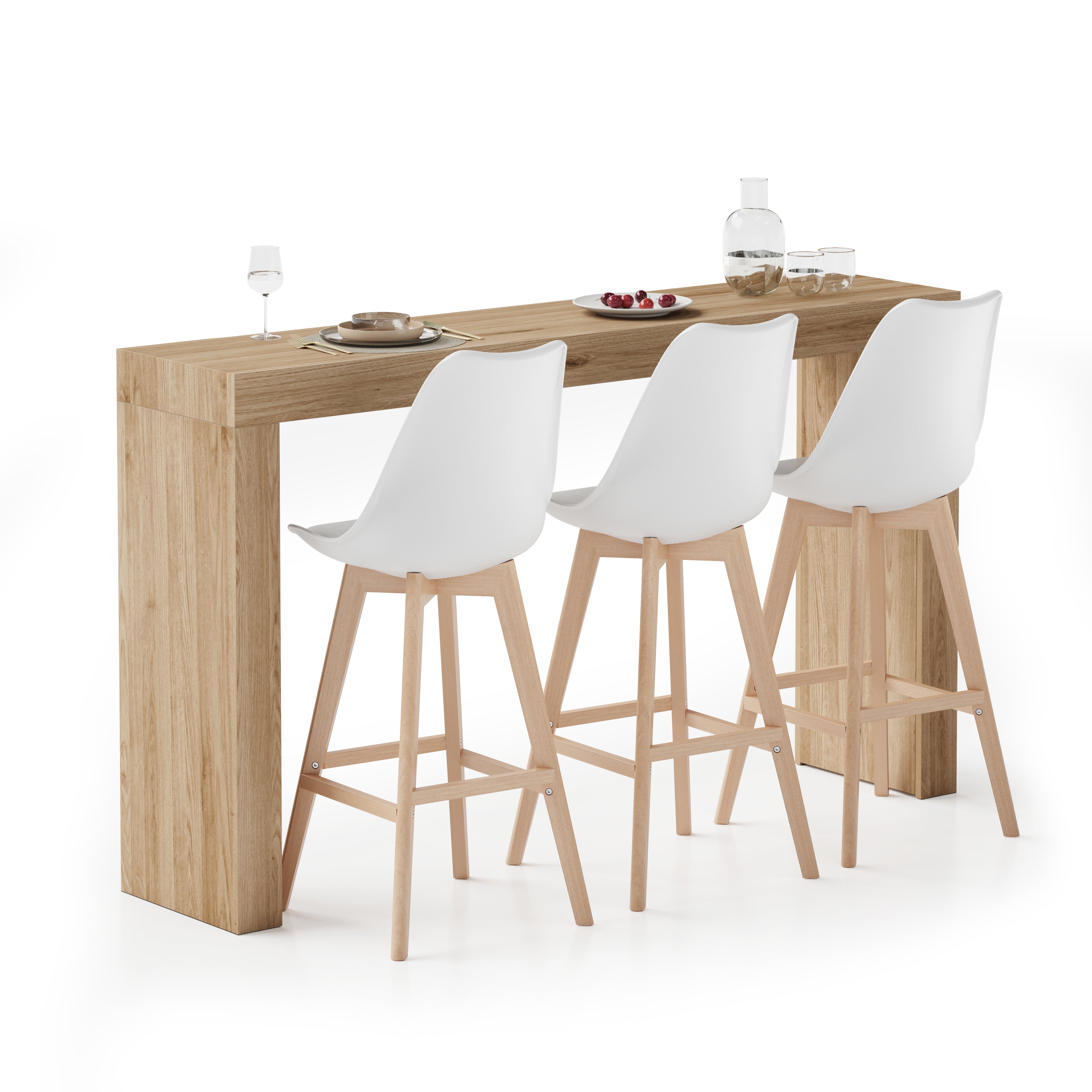 Evolution High Table 180x40, Light Oak - Main image