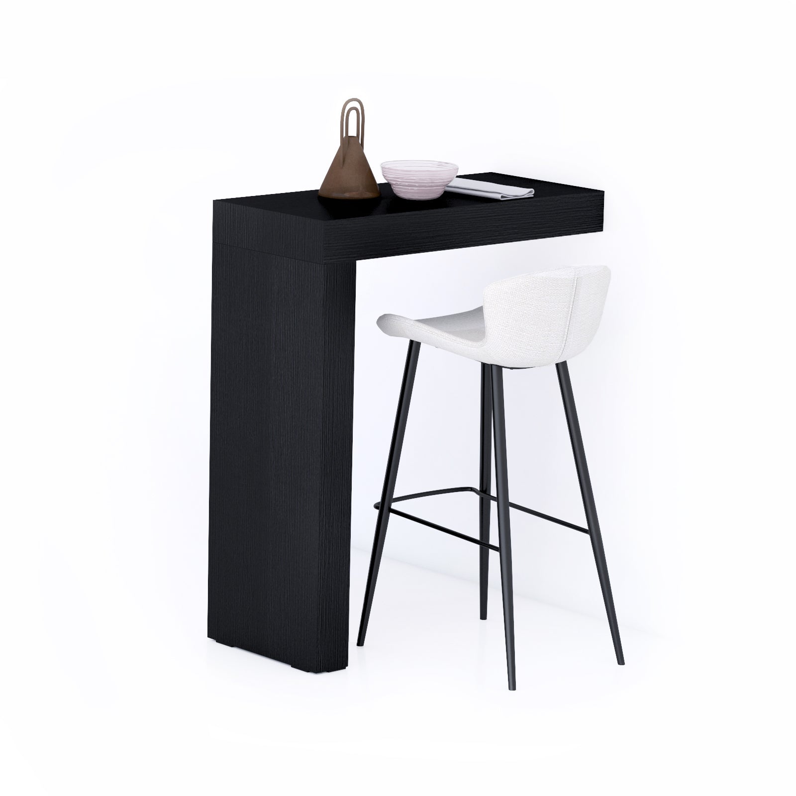 Penisola Evolution 90x40, Nero Frassino - Immagine principale