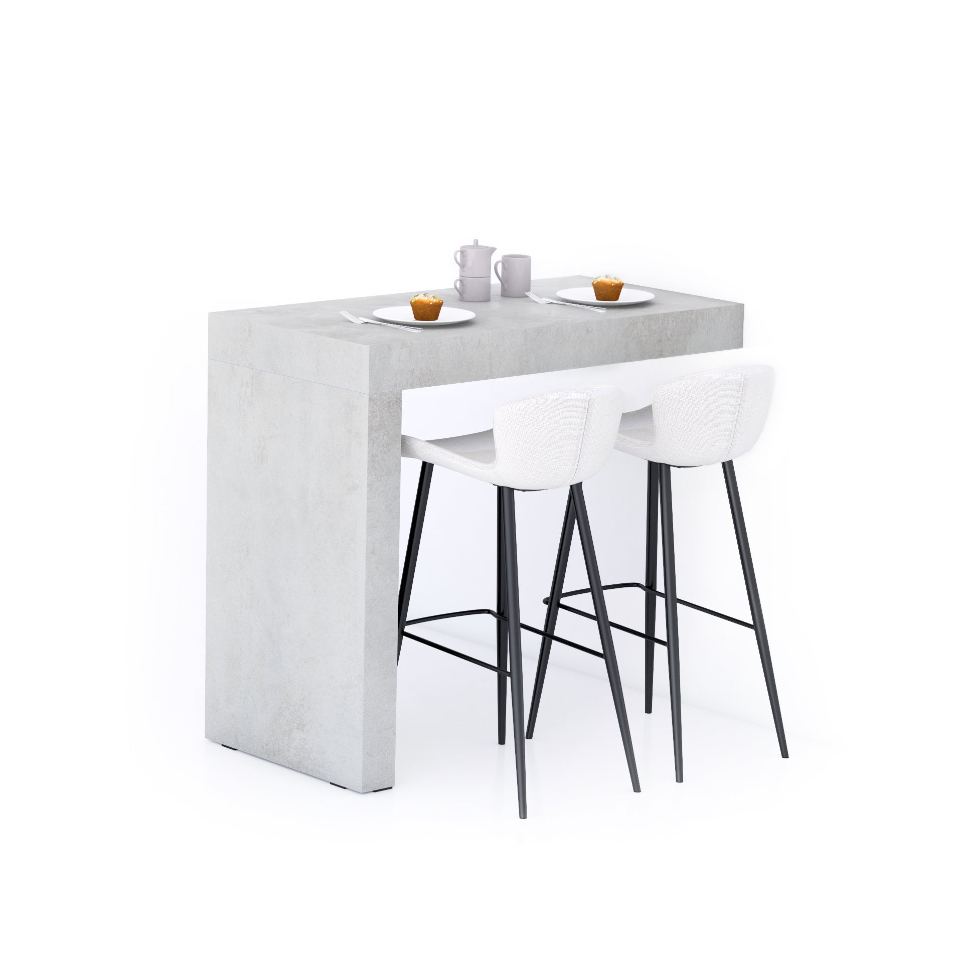 Péninsule de Cusine Evolution 120x60, Gris Béton