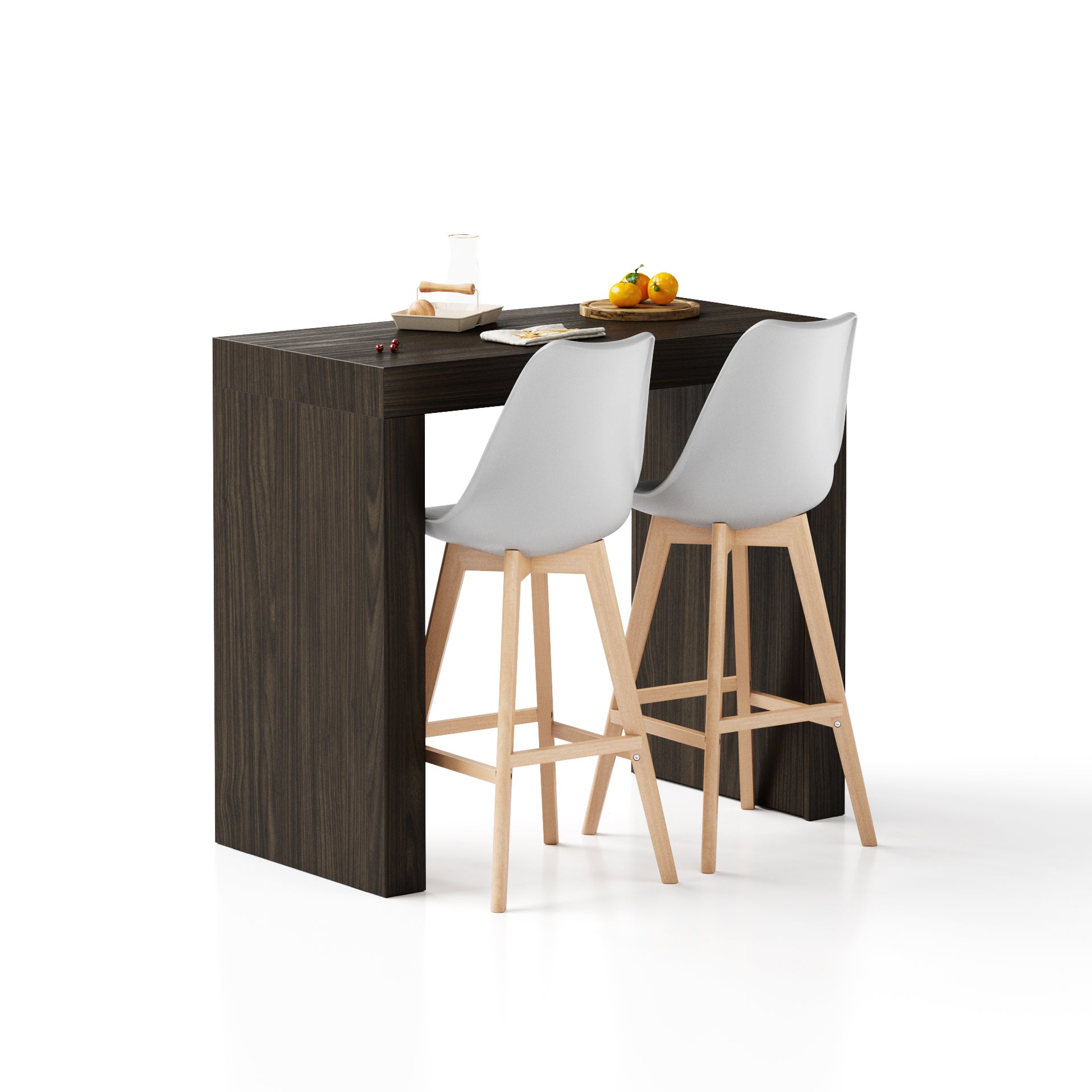 Table Haute Evolution 120x60, Noyer Américain