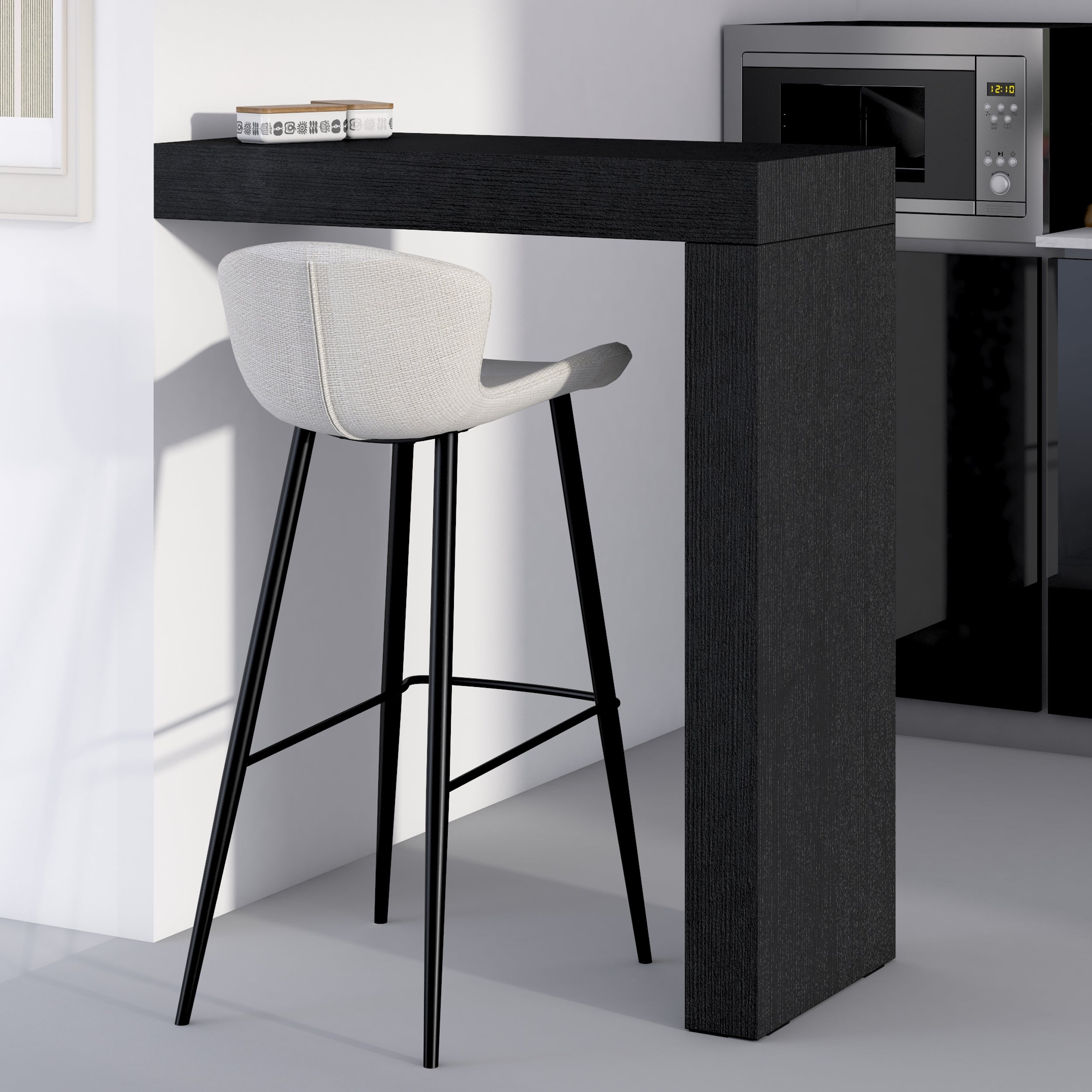 Penisola Evolution 90x40, Bianco Frassino - Immagine ambientata 1