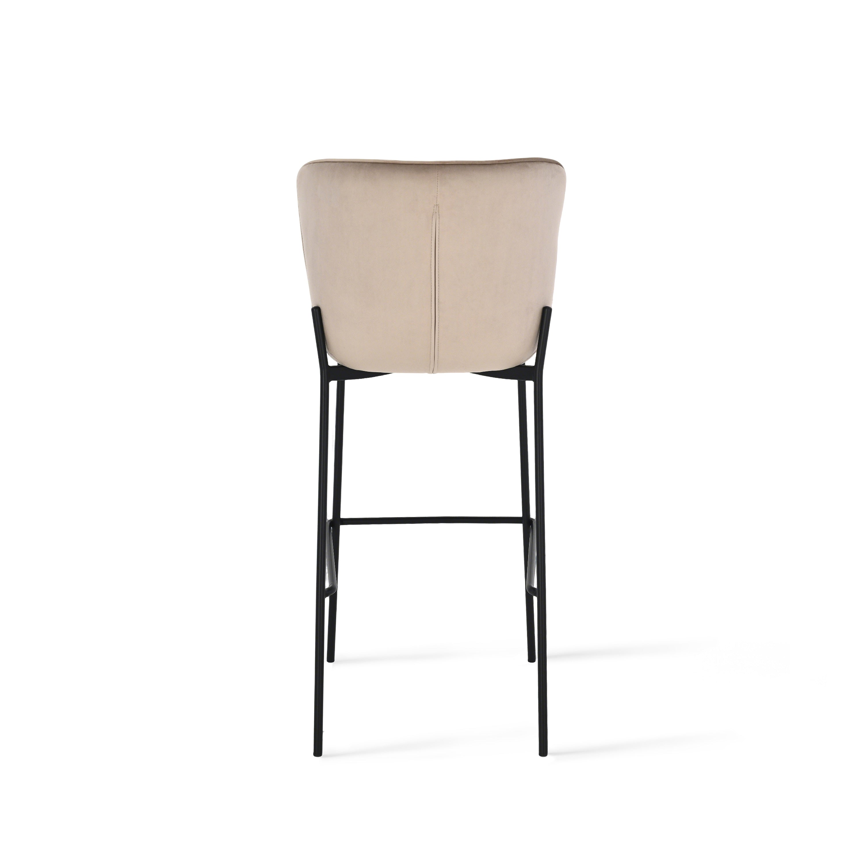 Sgabelli in velluto Ambra, Set da 2, Beige
