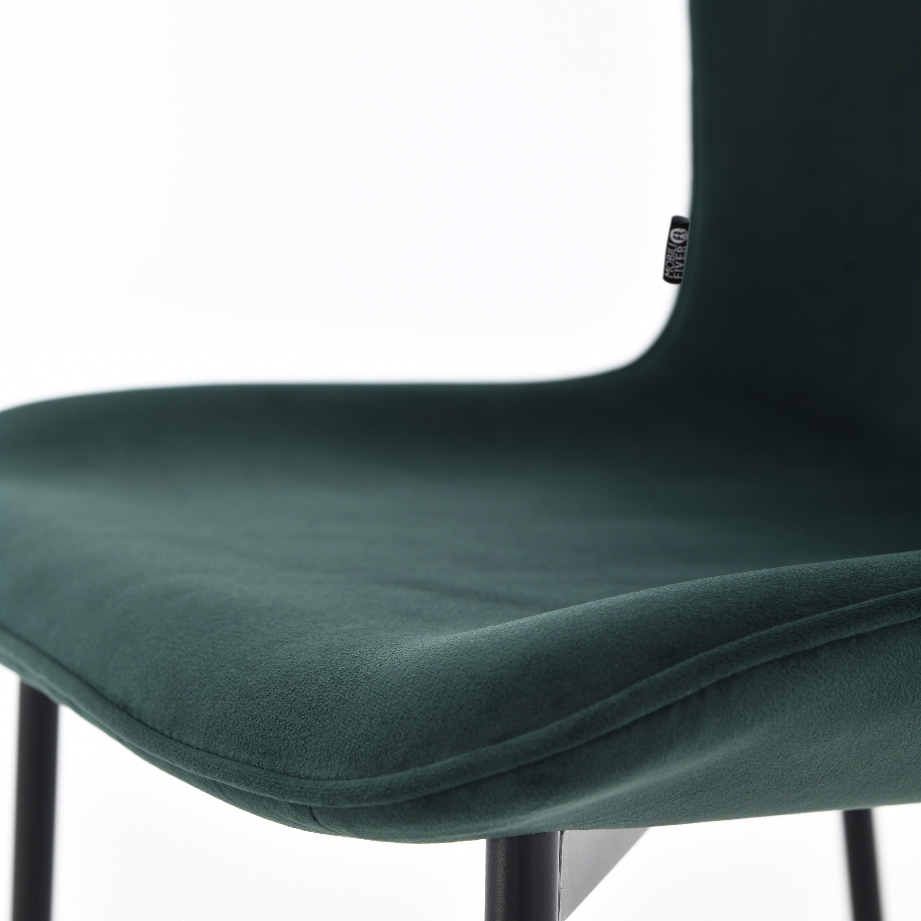 Banquetas de veludo Ambra, Conjunto de 2, Verde Esmeralda - Imagem de detalhe 1