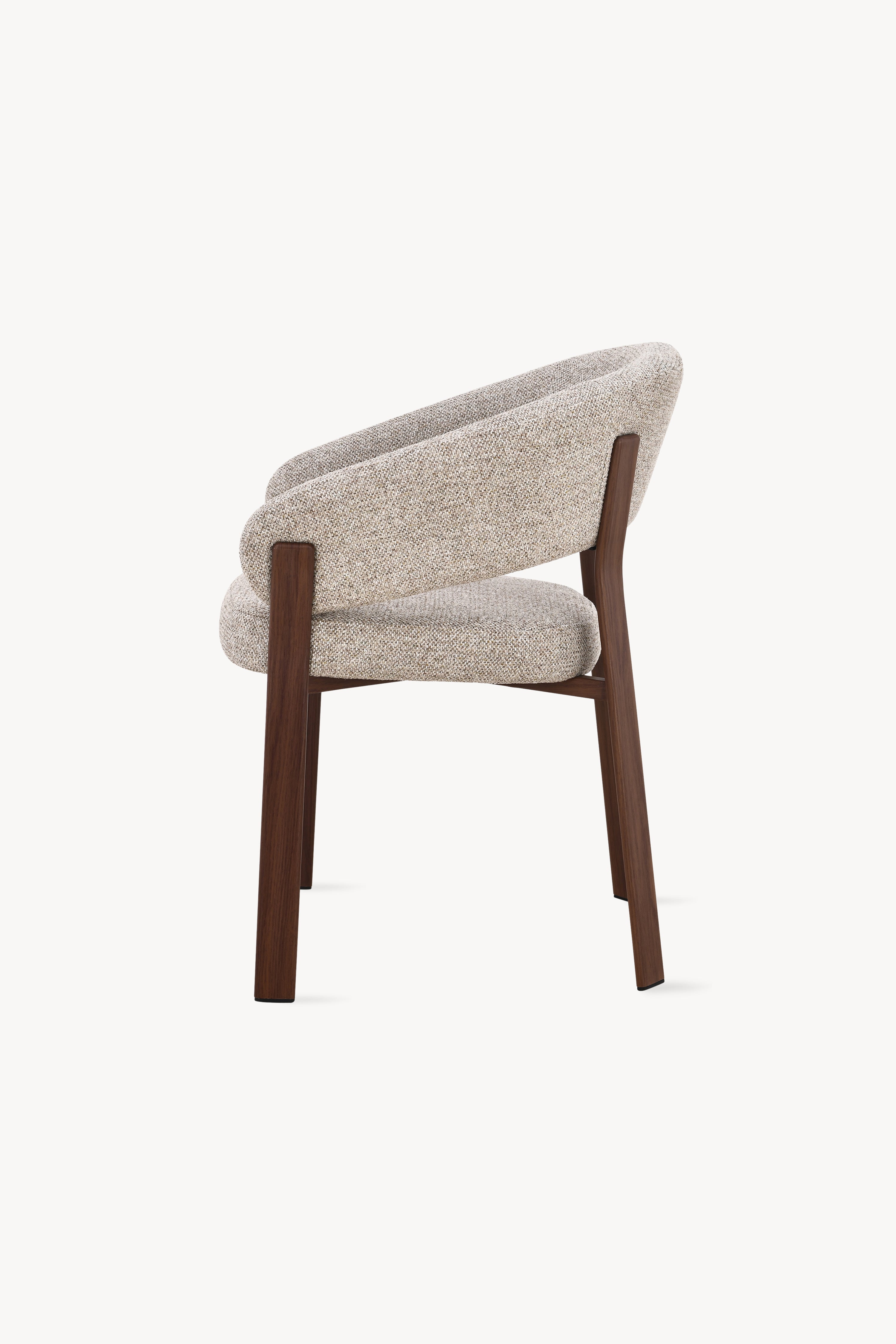 Angela Polsterstühle, 2er-Set, Beige mit Metallbeinen in dunkler Holzoptik - Detailbild 8