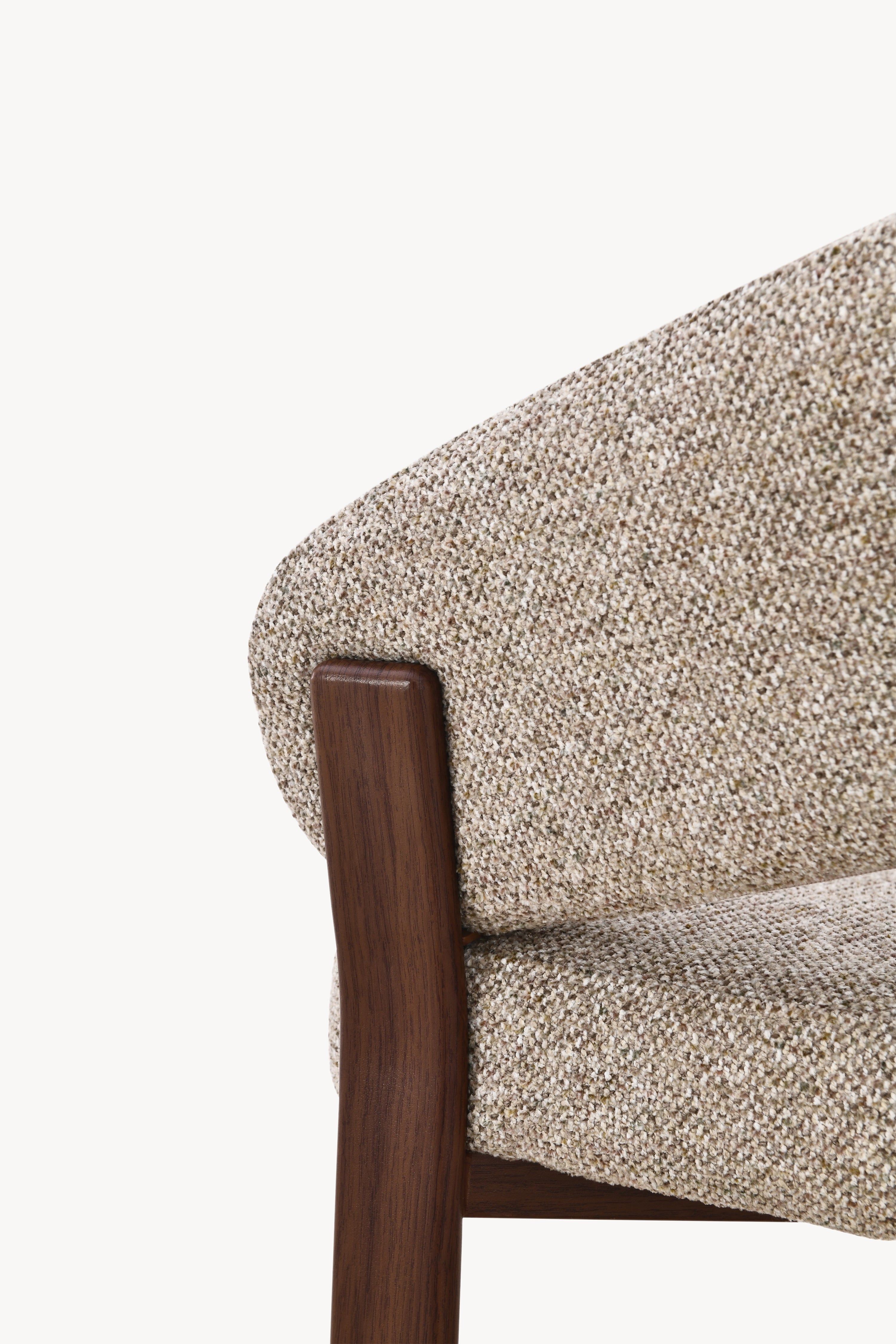 Angela Polsterstühle, 2er-Set, Beige mit Metallbeinen in dunkler Holzoptik - Detailbild 13