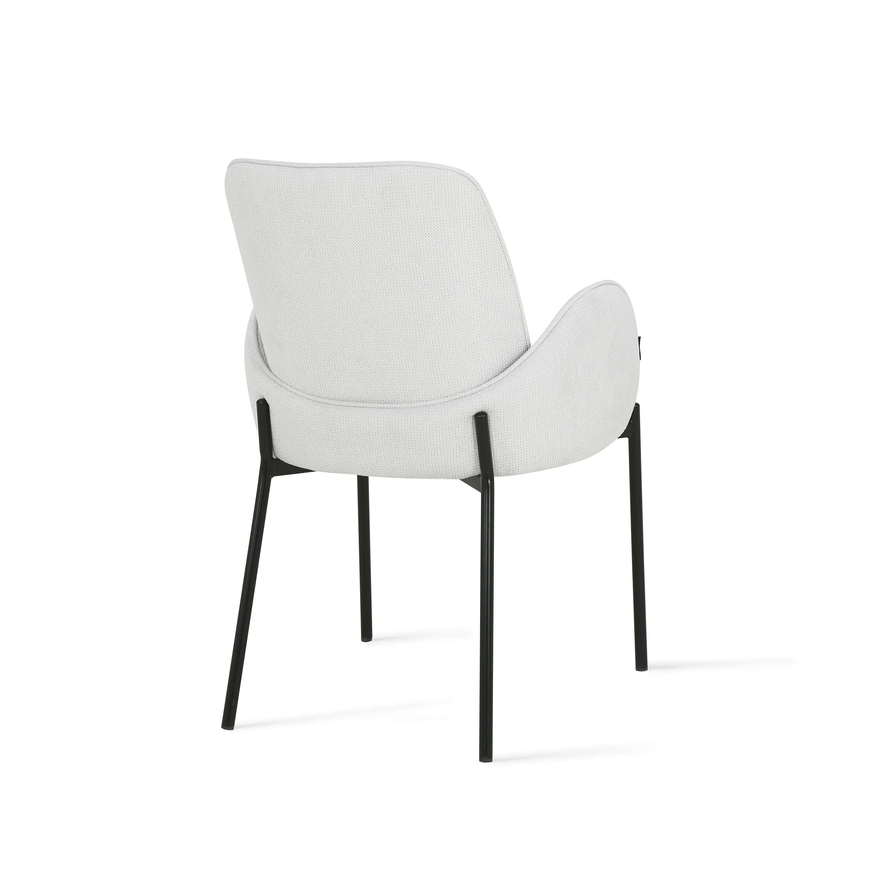 Agata Fabric Chairs, Set of 2, Ice White - Detail image 13