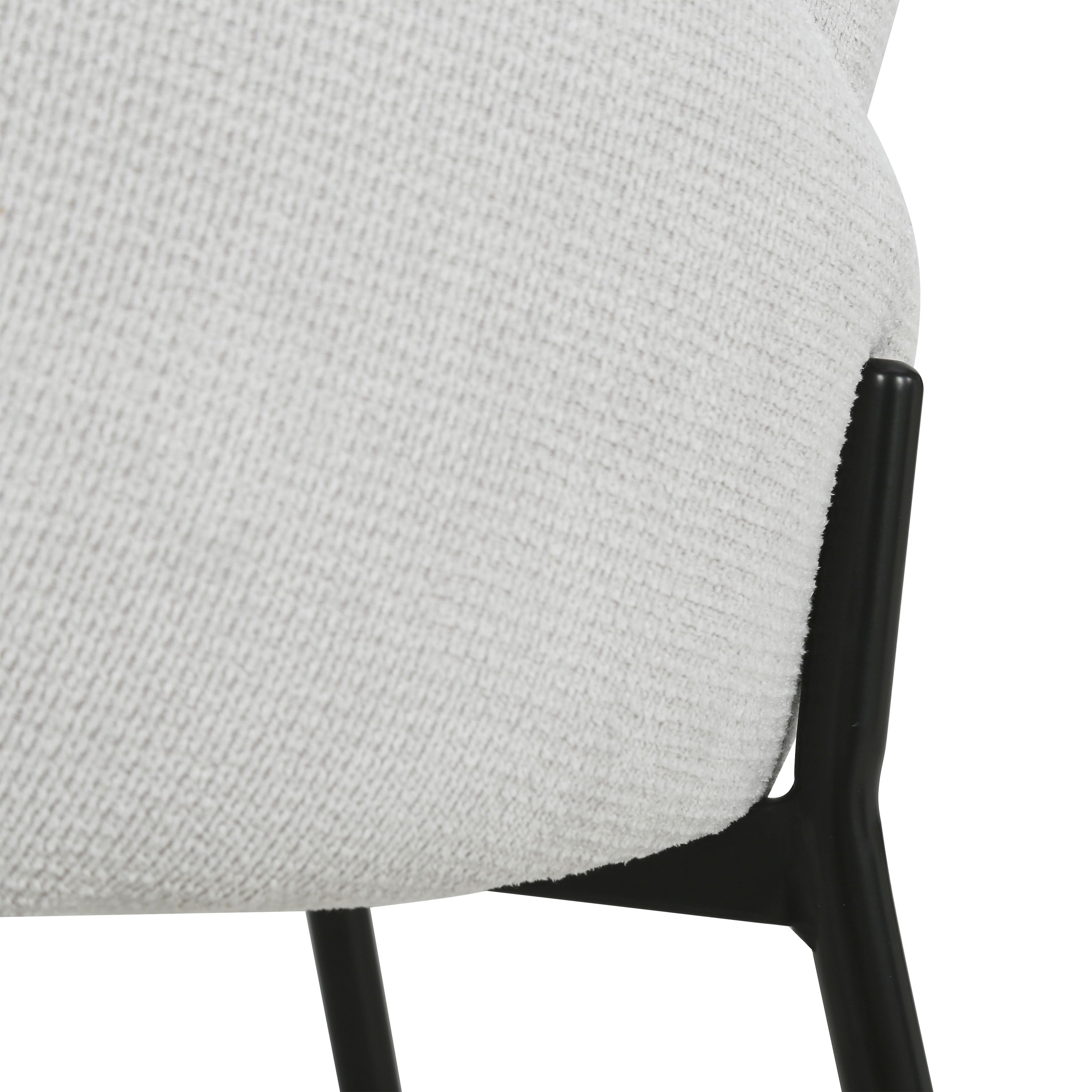 Agata Fabric Chairs, Set of 2, Ice White - Detail image 1