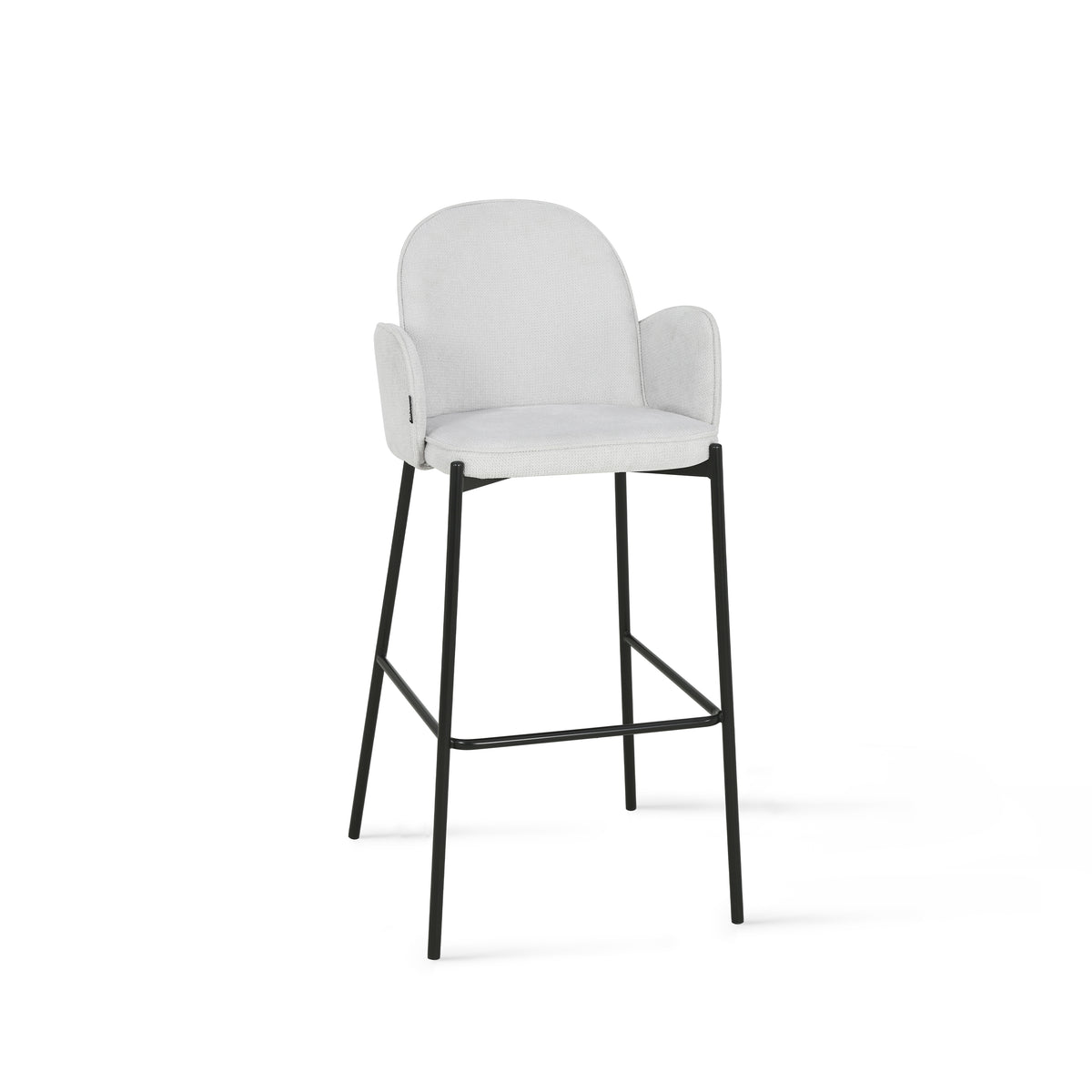 Agata stoffen Krukken, Set van 2, IJswit - Detailafbeelding 1