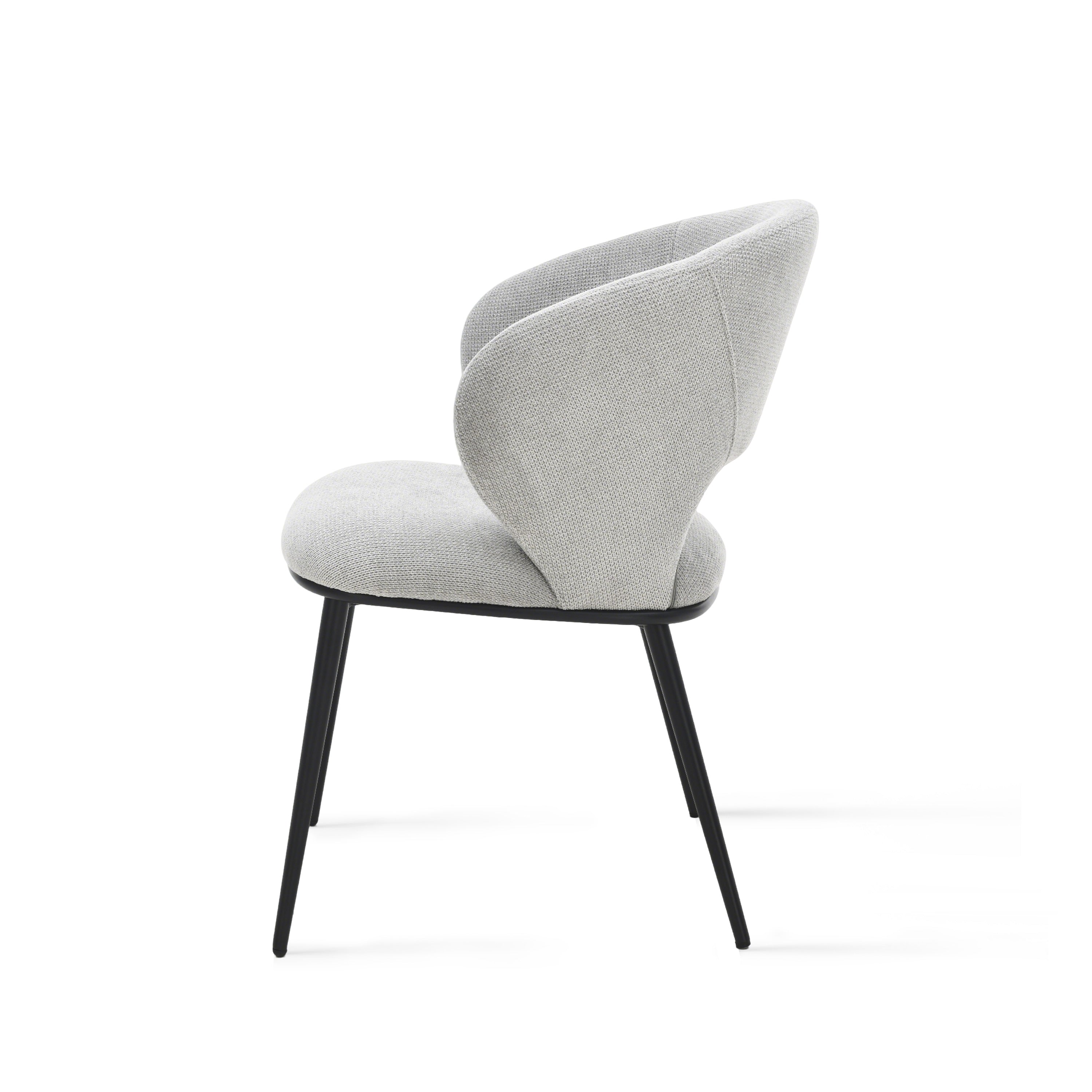 Alice Fabric Chairs, Set of 2, Ice Grey - Detail image 2