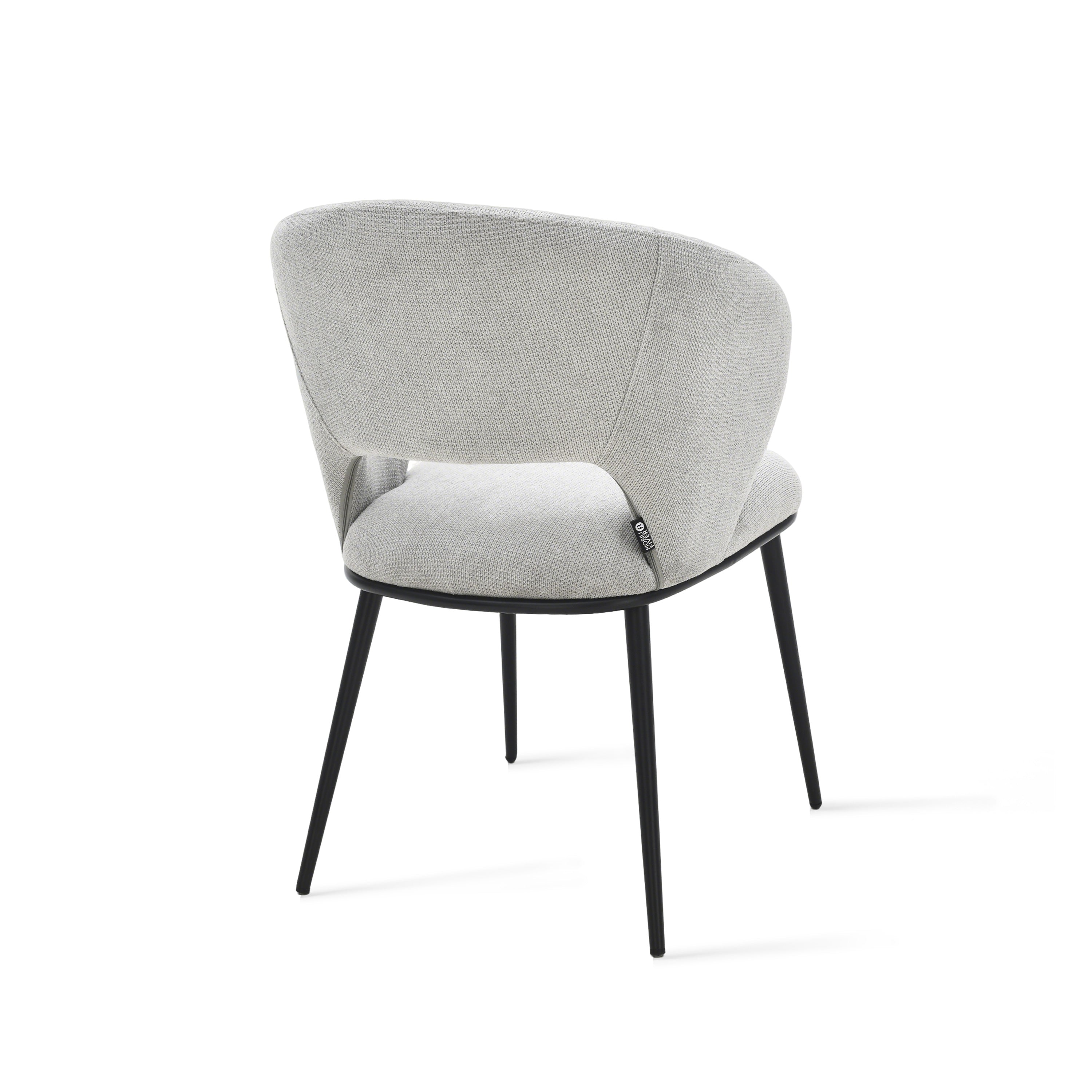 Alice Fabric Chairs, Set of 2, Ice Grey - Detail image 3