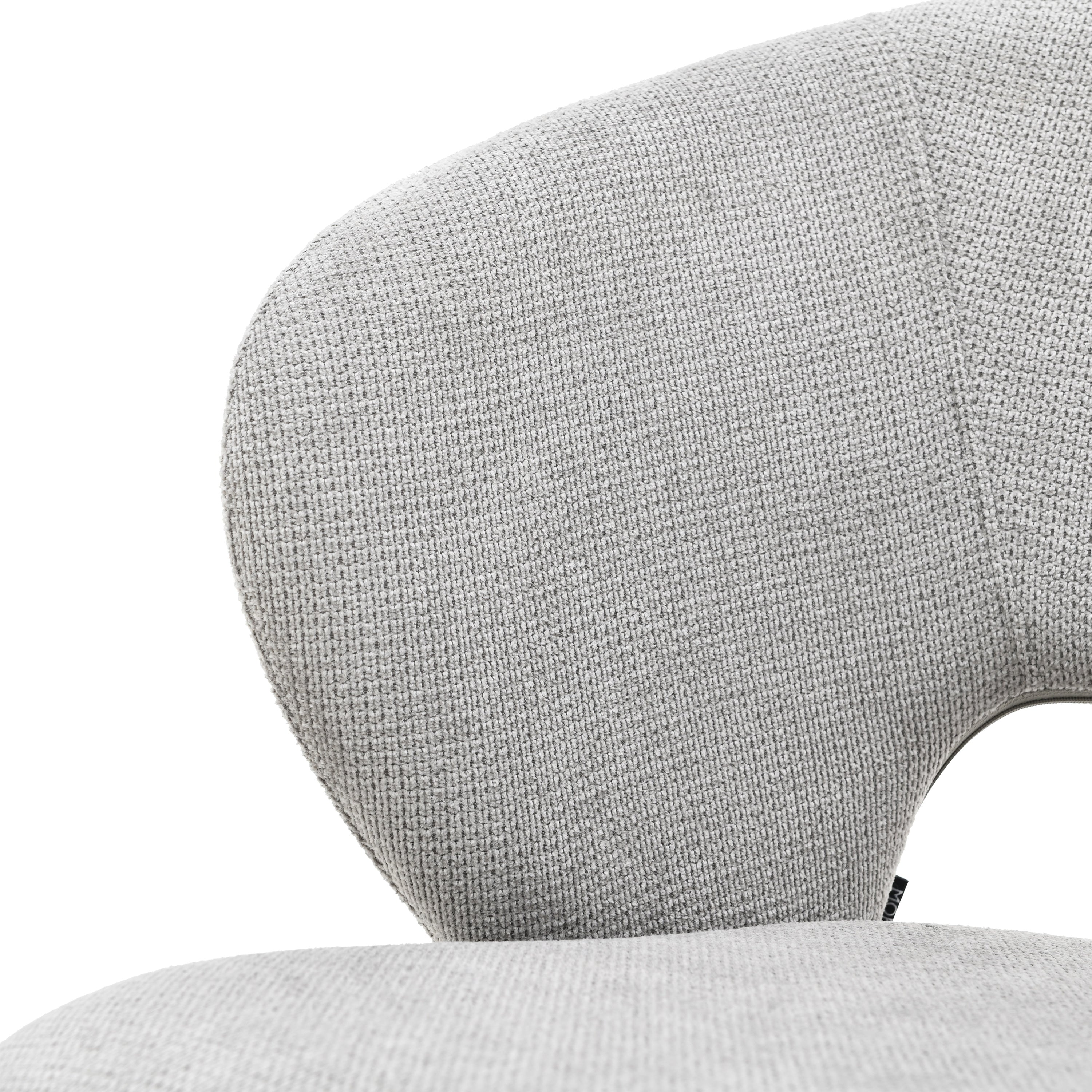 Alice Fabric Chairs, Set of 2, Ice Grey - Detail image 7