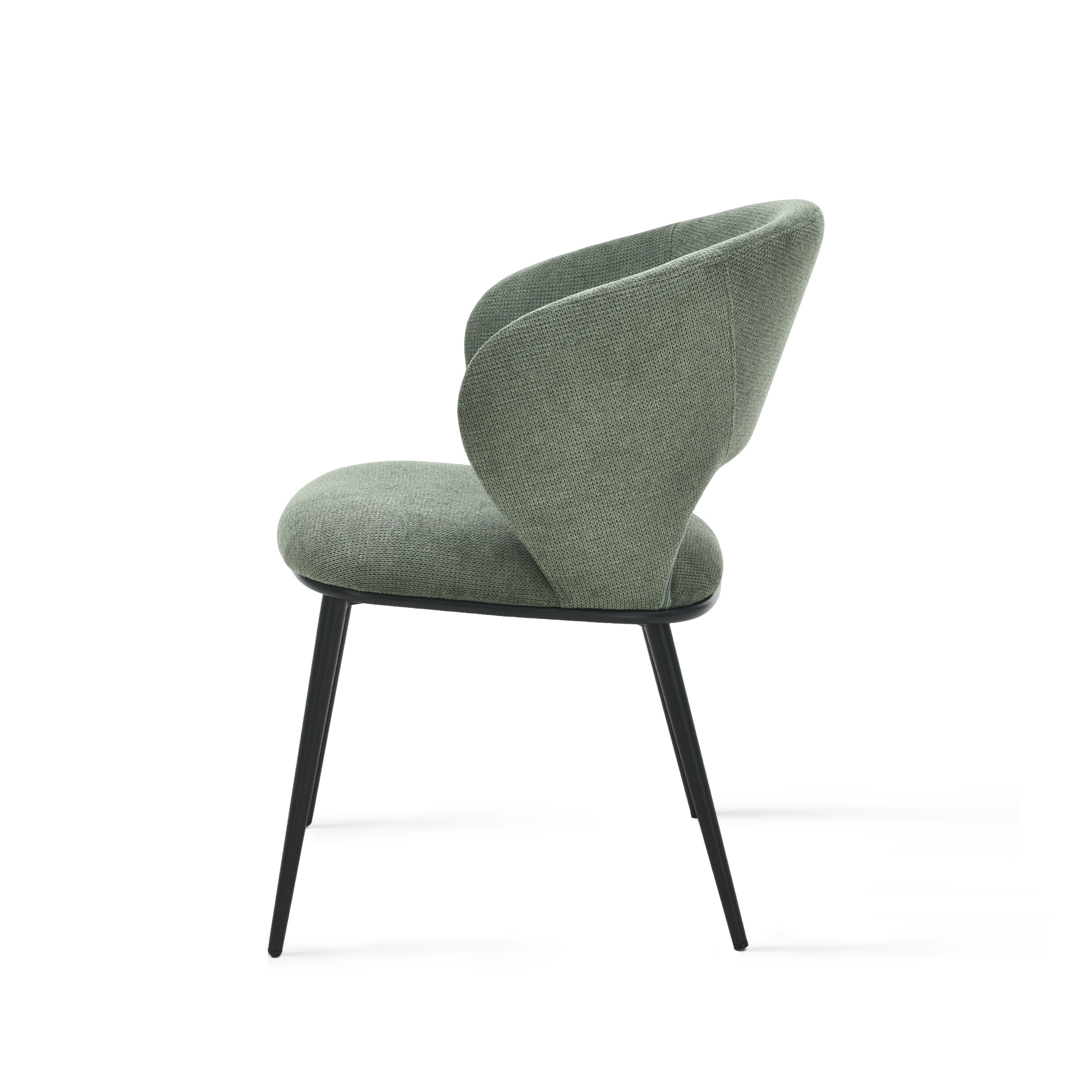Alice Fabric Chairs, Set of 2, Forest Green - Detail image 3