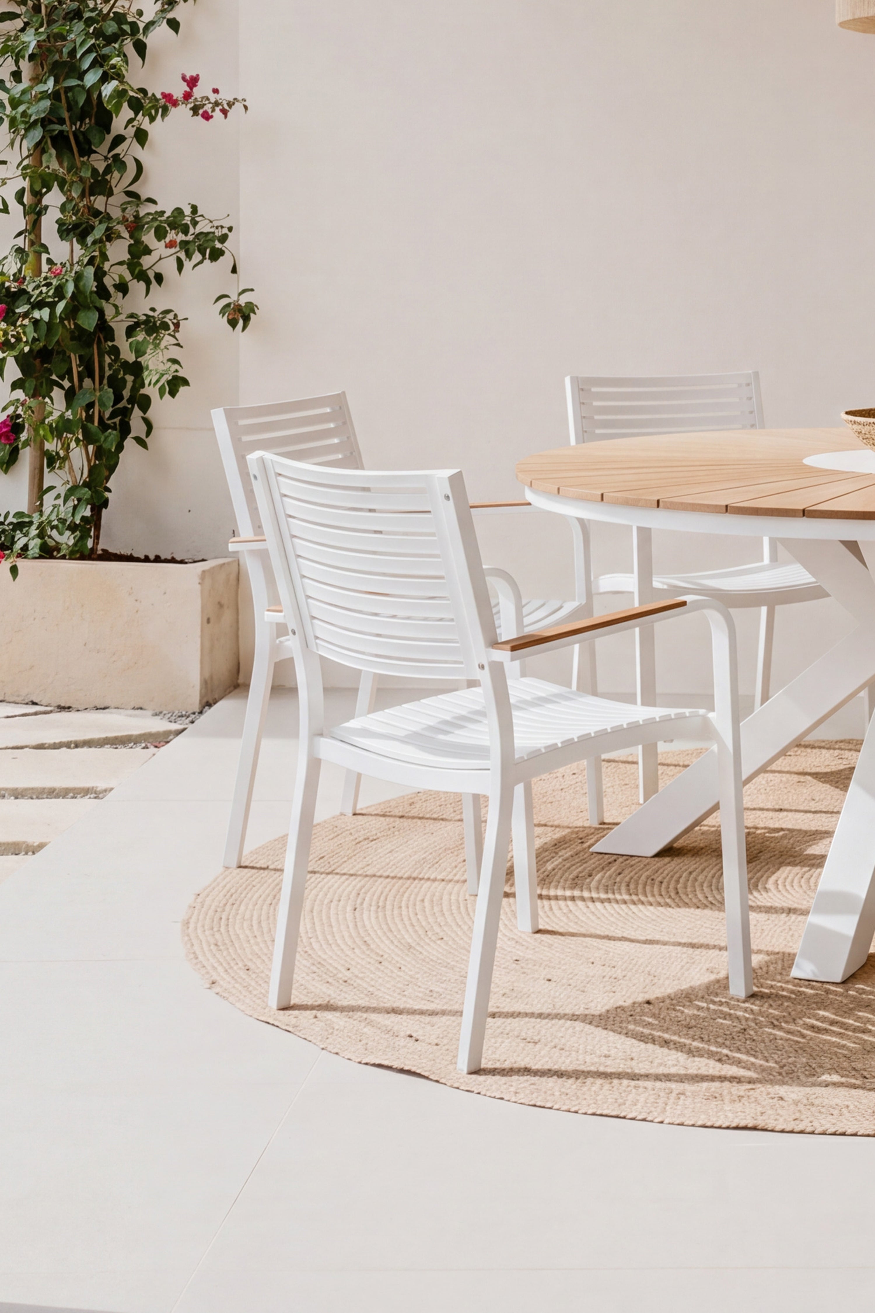 Aurora Outdoor Chairs, Set of 6, White
