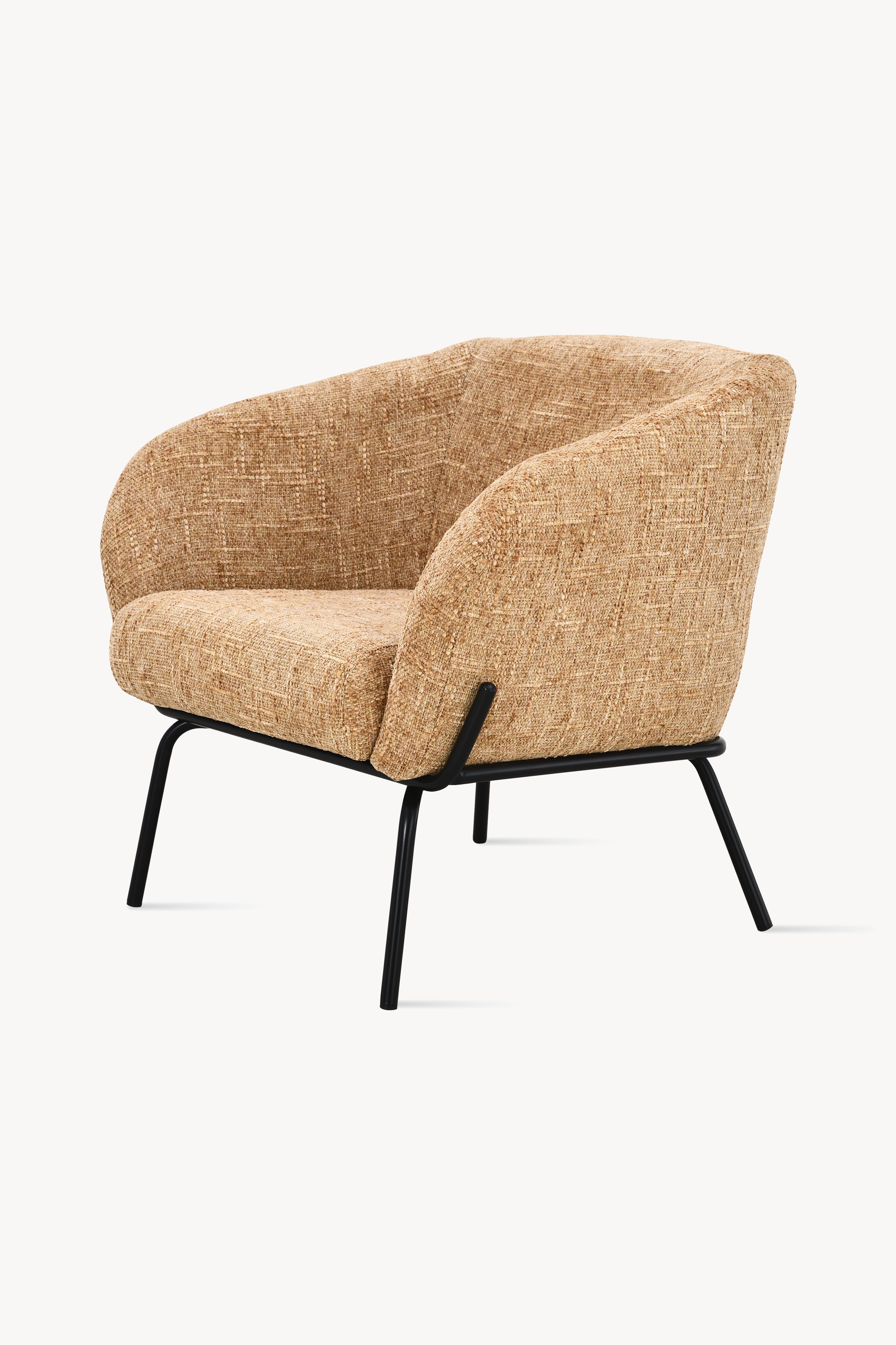 Fauteuil en tissu Davide, Orange - Image de détail 1