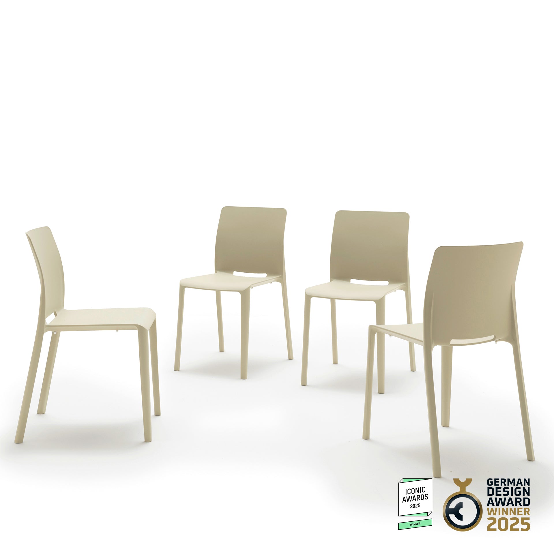 Pack de 4 sillas Emma color Beige
