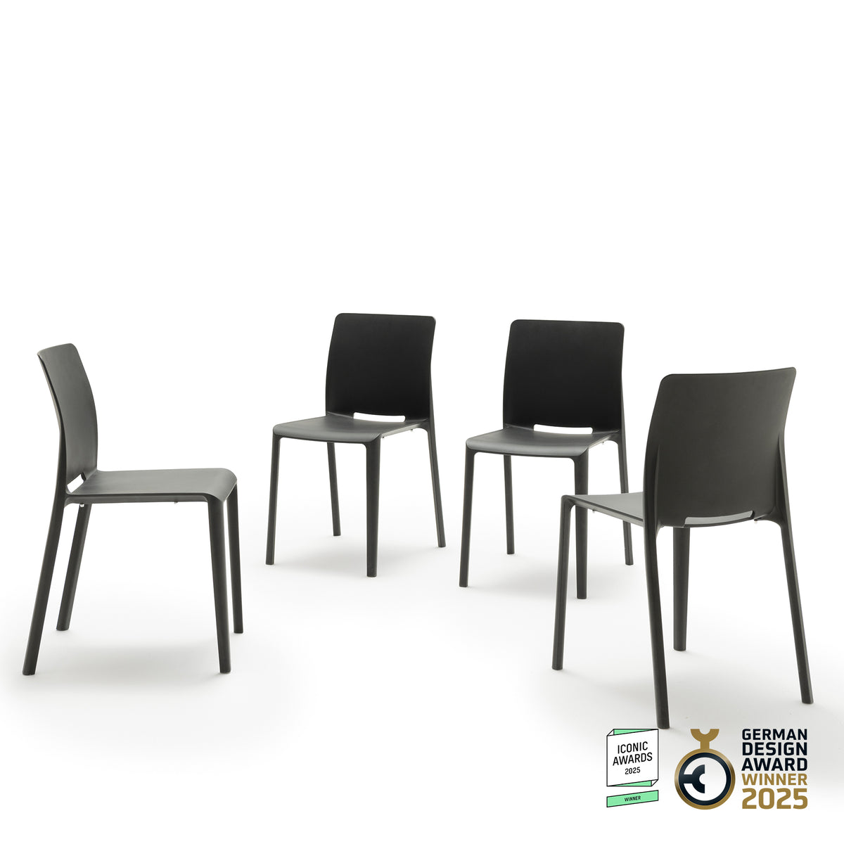Emma Chairs, Set of 4, Black