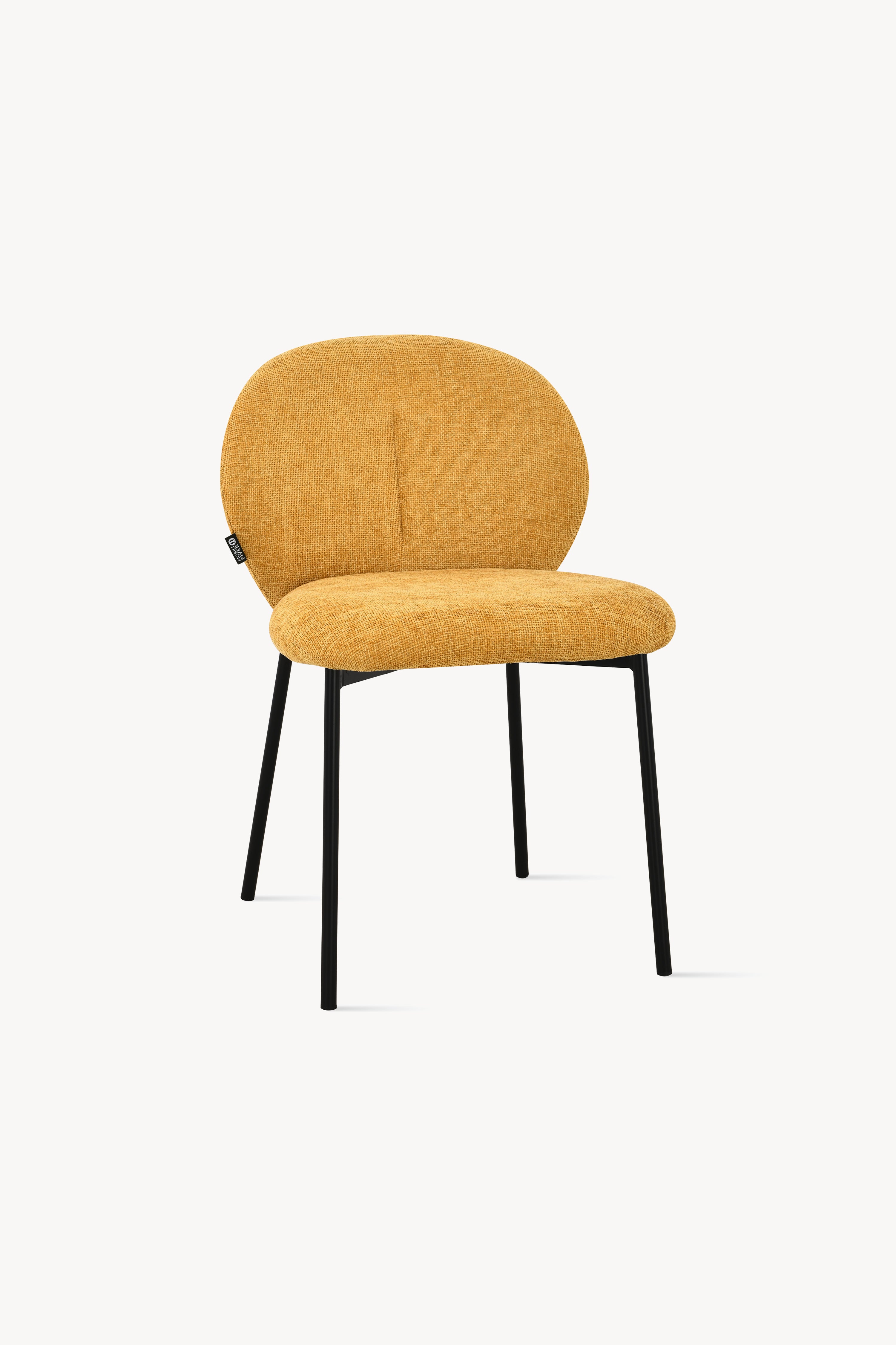 Icaro Fabric Chairs, Set of 2, Yellow - Detail image 6