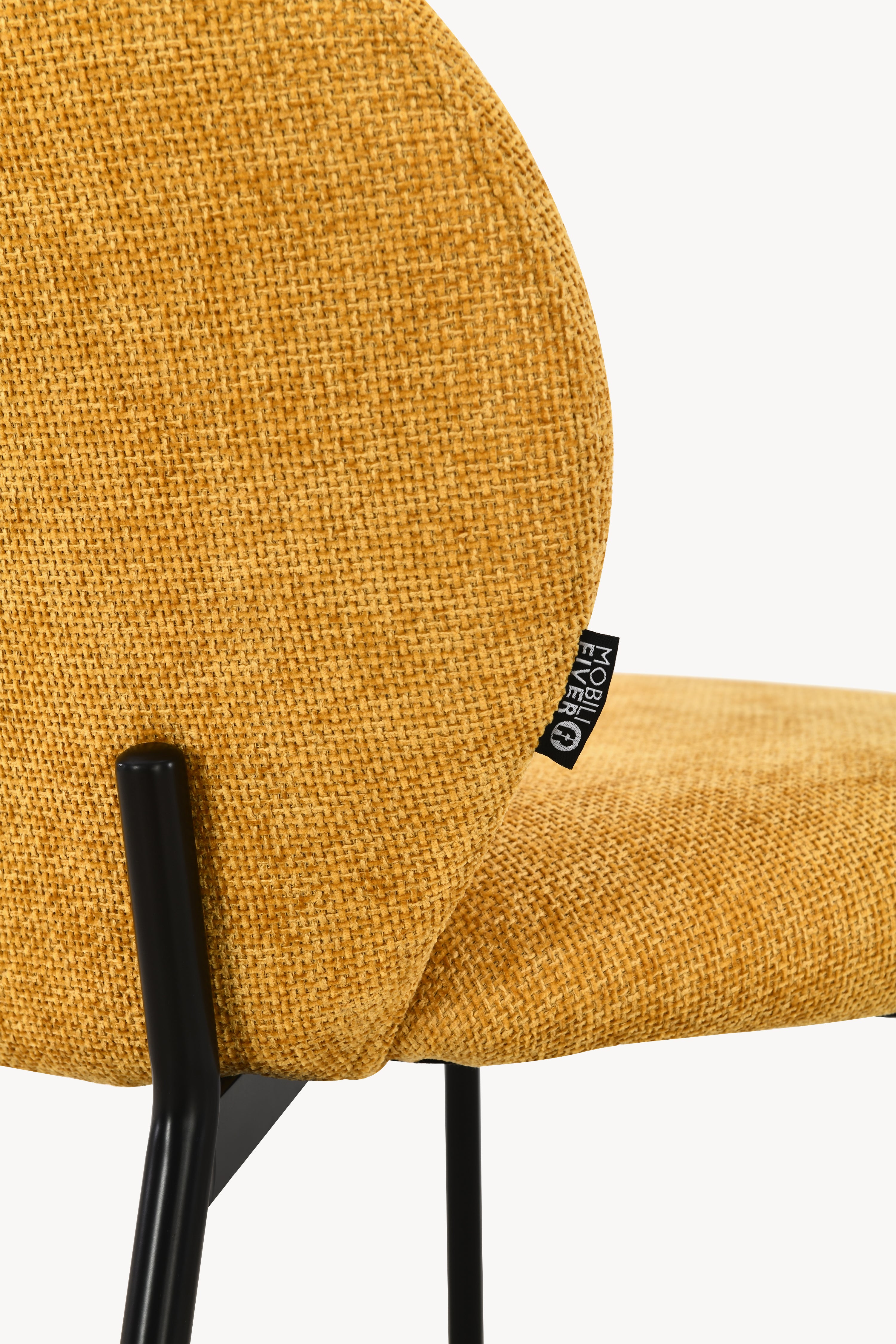 Icaro Fabric Chairs, Set of 2, Yellow - Detail image 3