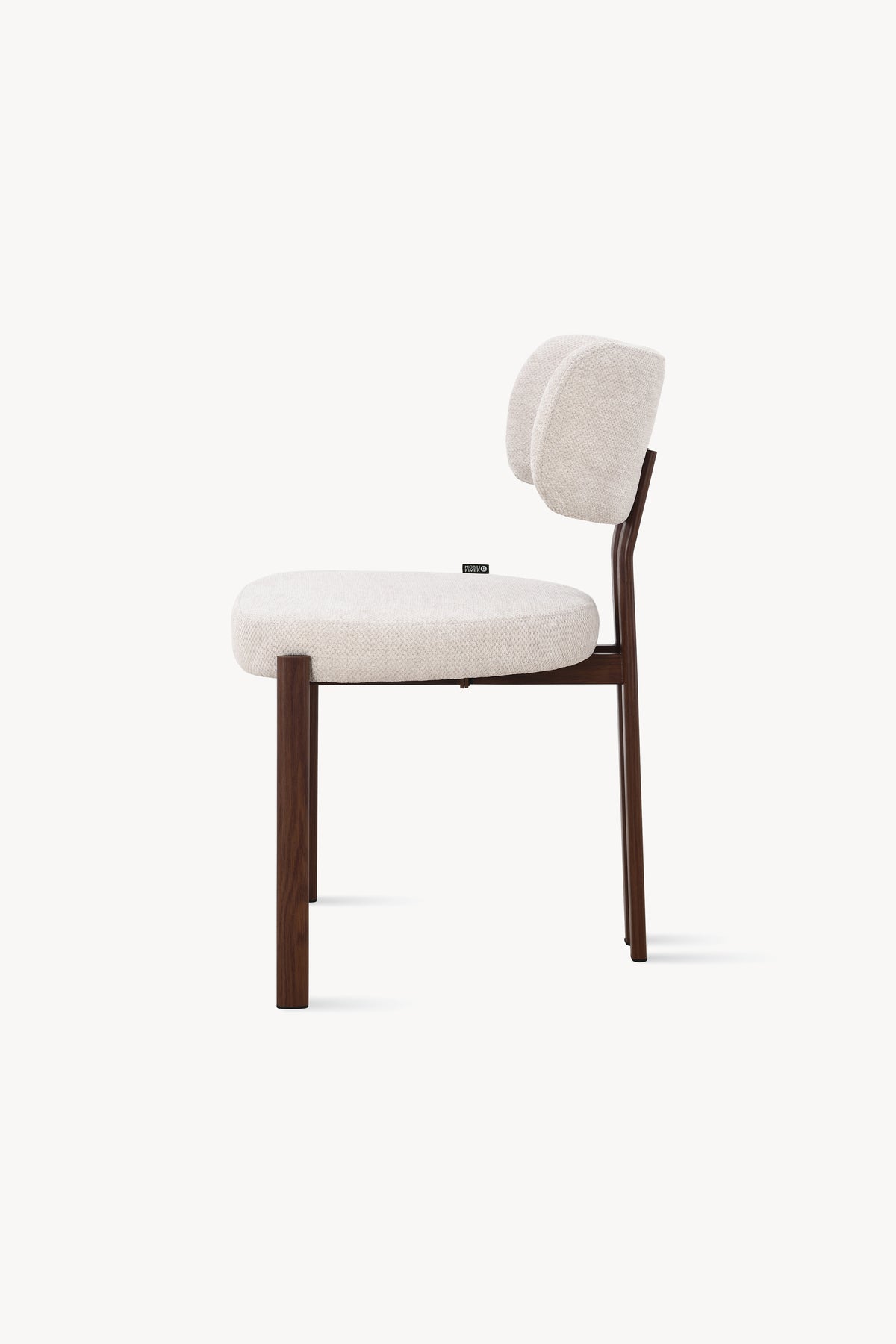 Sedie in tessuto Laura, Set da 2, Beige con gambe in metallo finitura legno - Immagine dettaglio 13