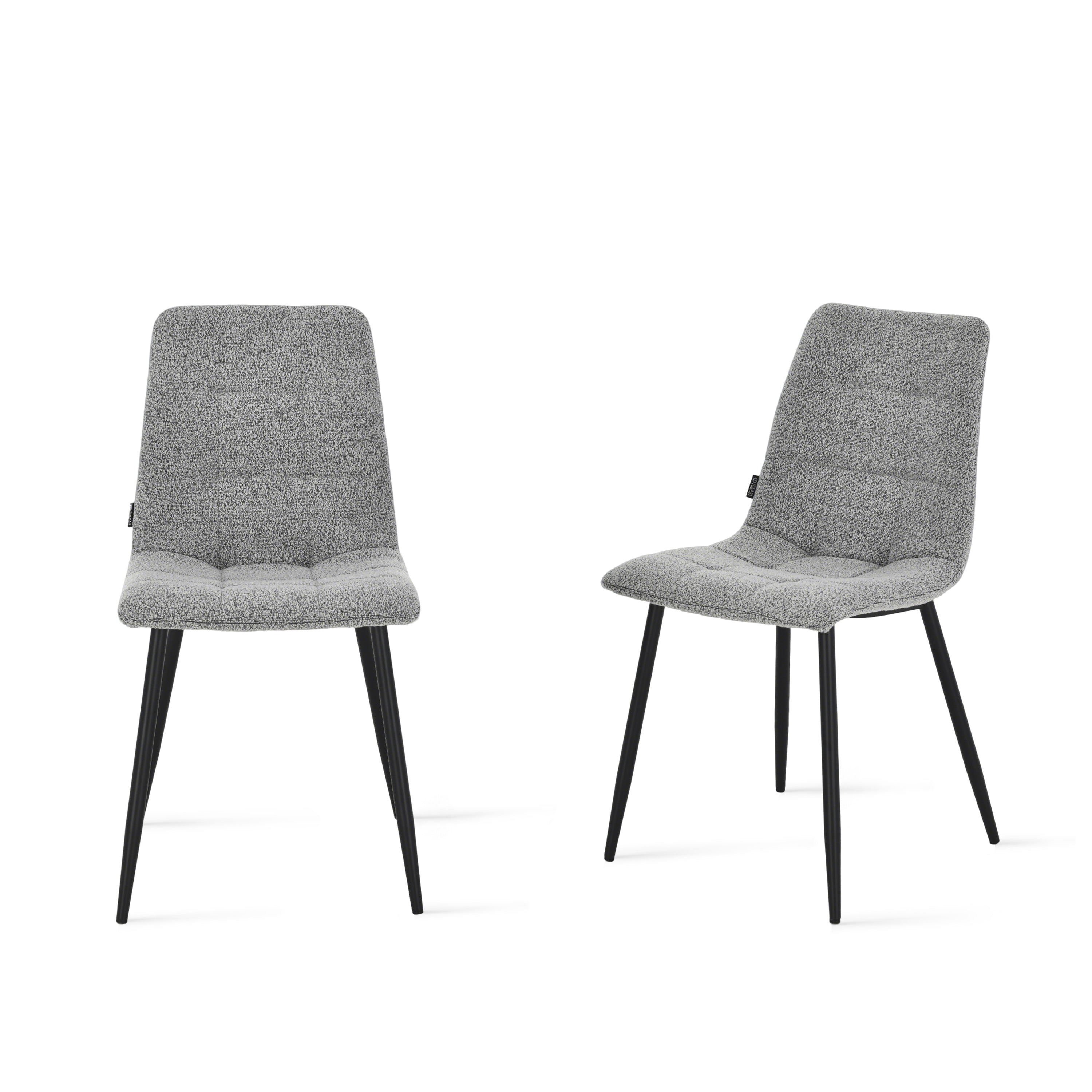 Lia Stoffstühle, 2er-Set, Grau