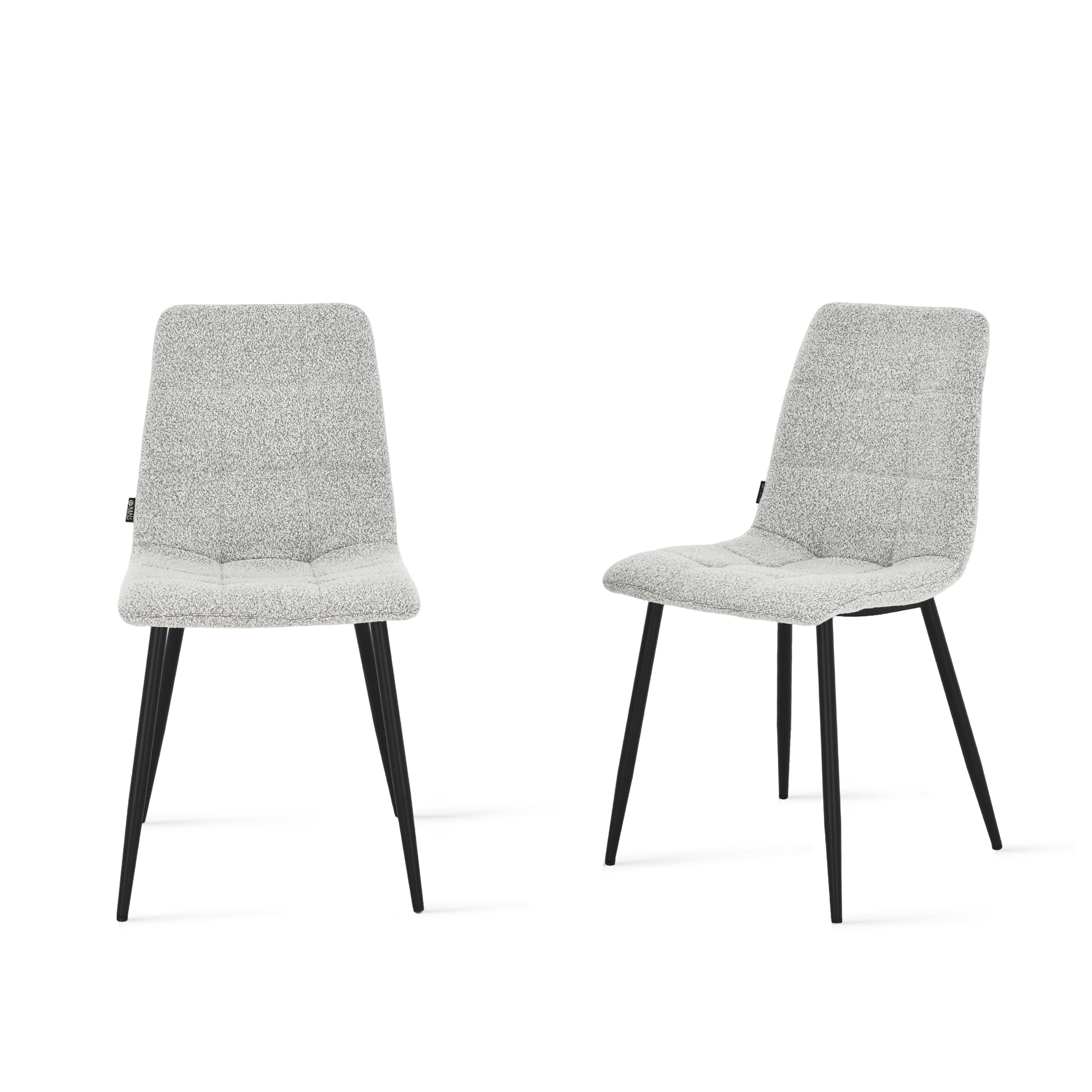 Chaises en tissu Lia, Lot de 2, Blanc Crème