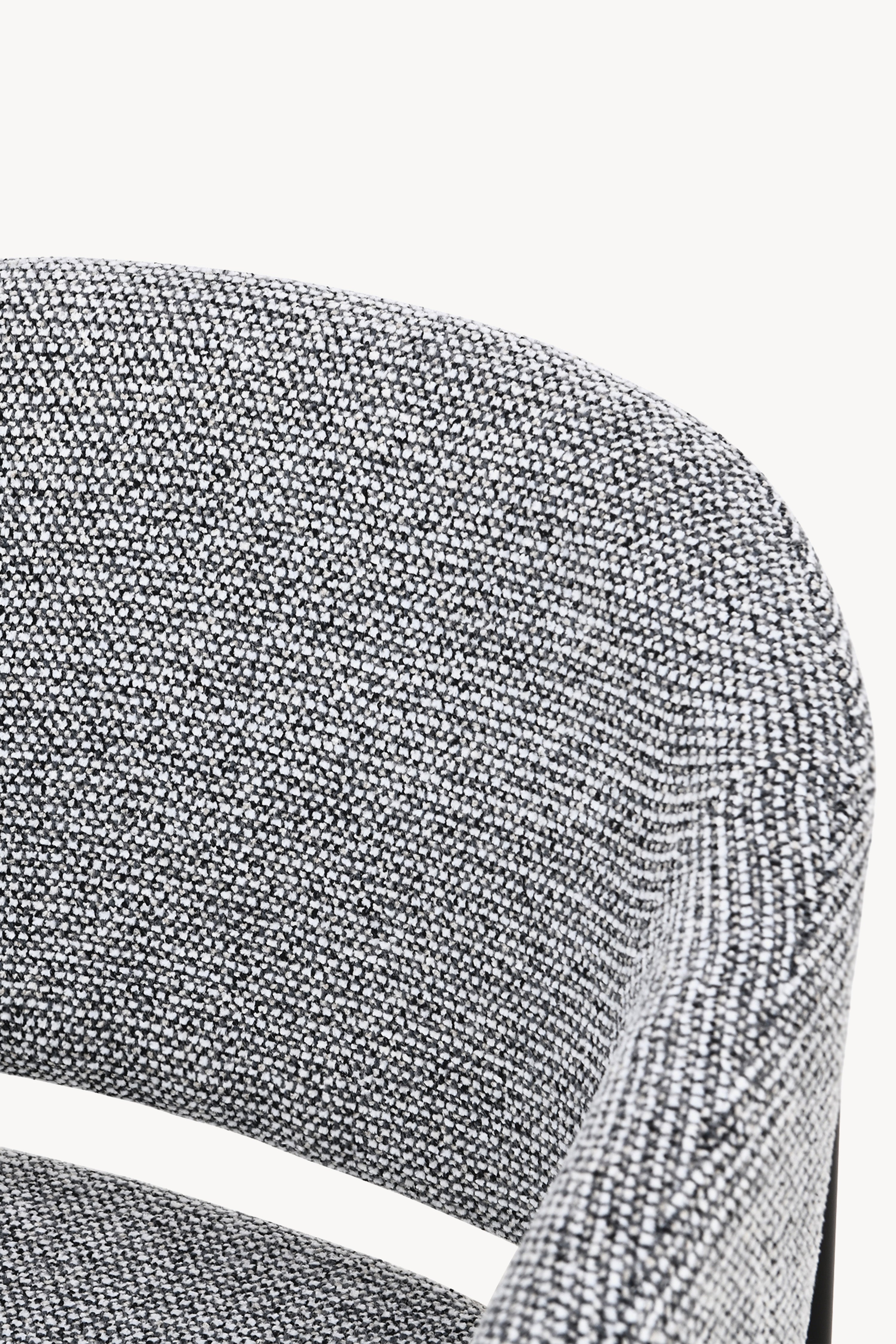 Martina Fabric Chairs, Set of 2, Grey with Black Metal Legs - Detail image 12