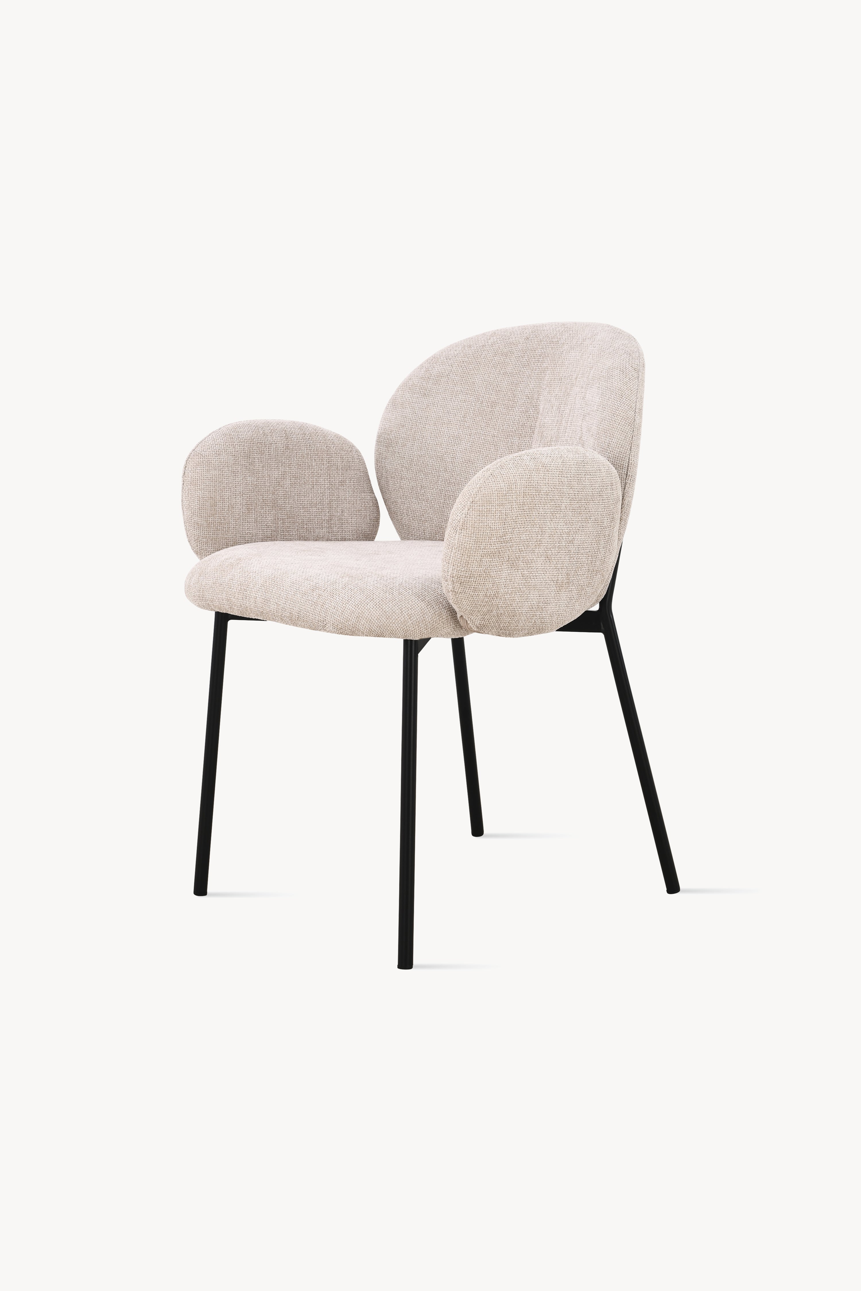 Sedie in tessuto Micky, Set da 2, Beige - Immagine dettaglio 2