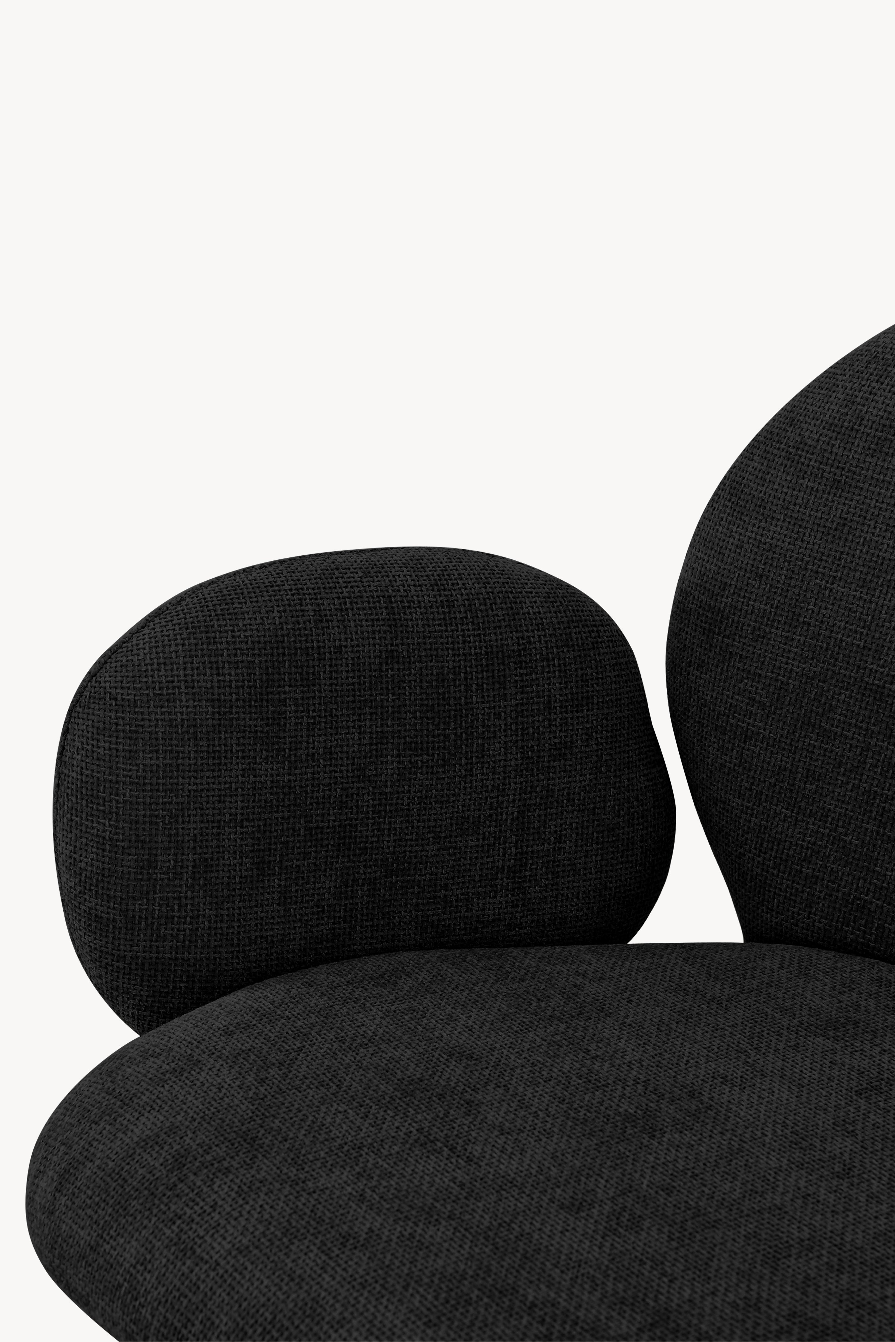 Sedie in tessuto Micky, Set da 2, Nero - Immagine dettaglio 5
