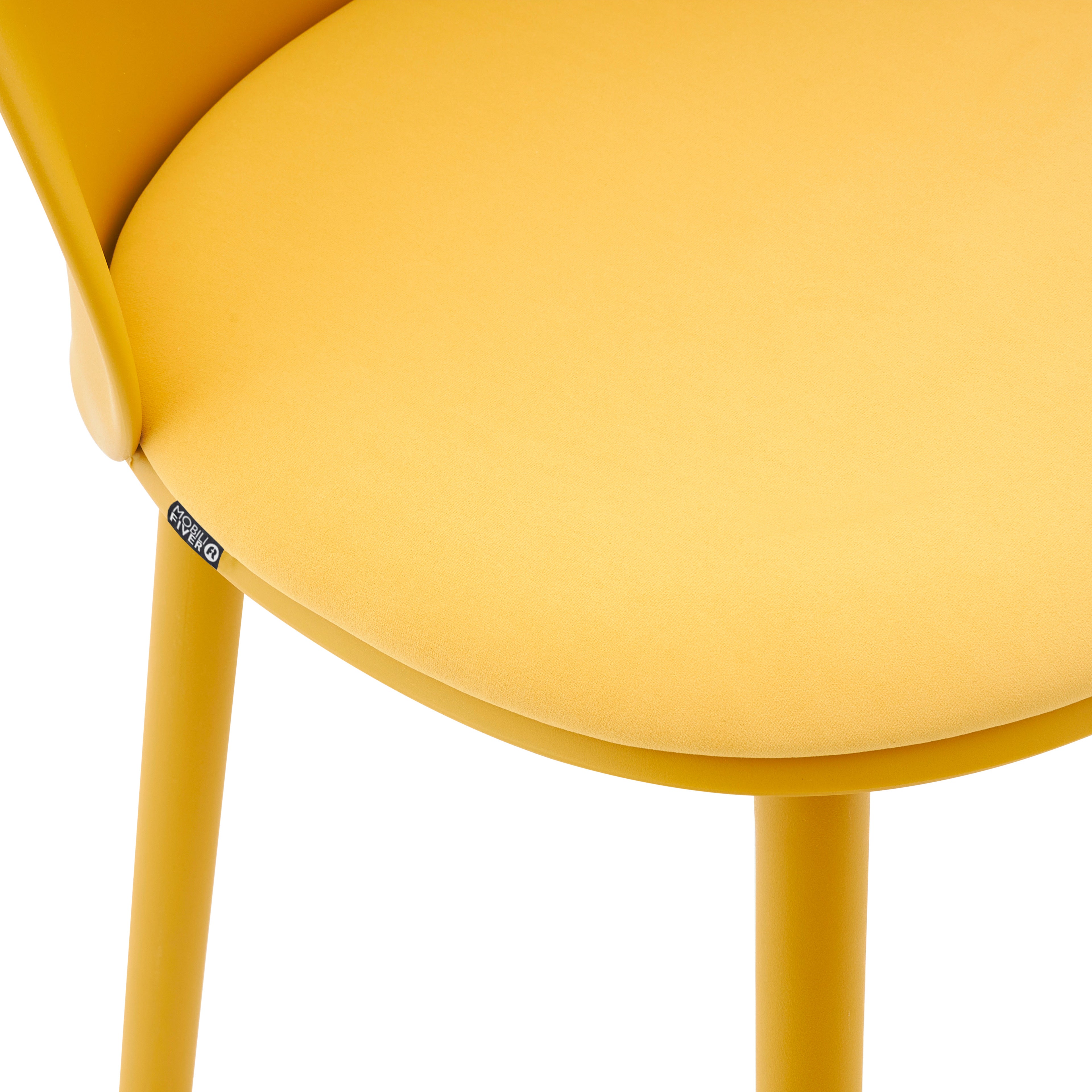 Melissa stoelen, set van 4, Mosterdgeel - Detail image 4