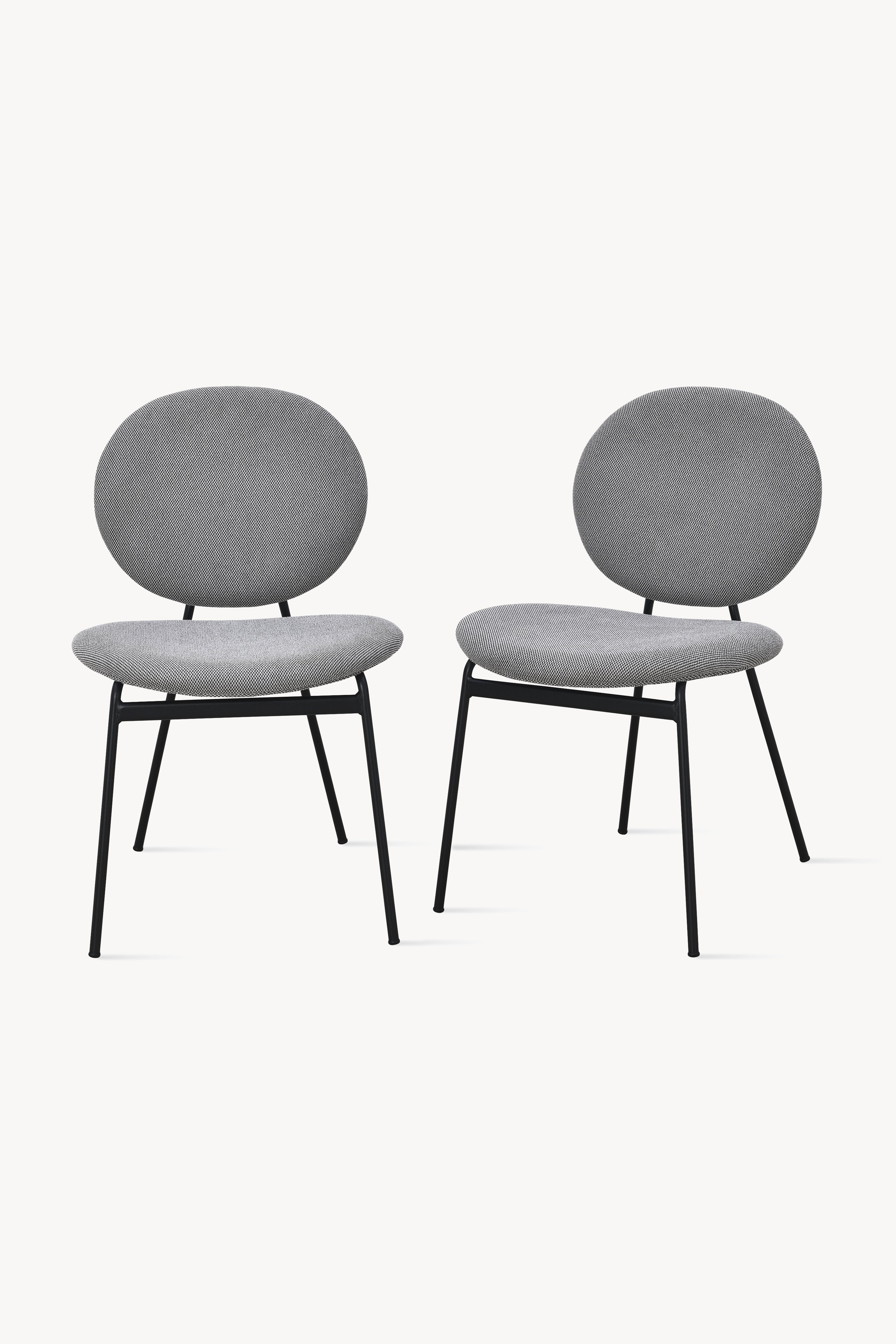 Stühle aus Stoff Pietro, 2er-Set, Grau - Hauptbild