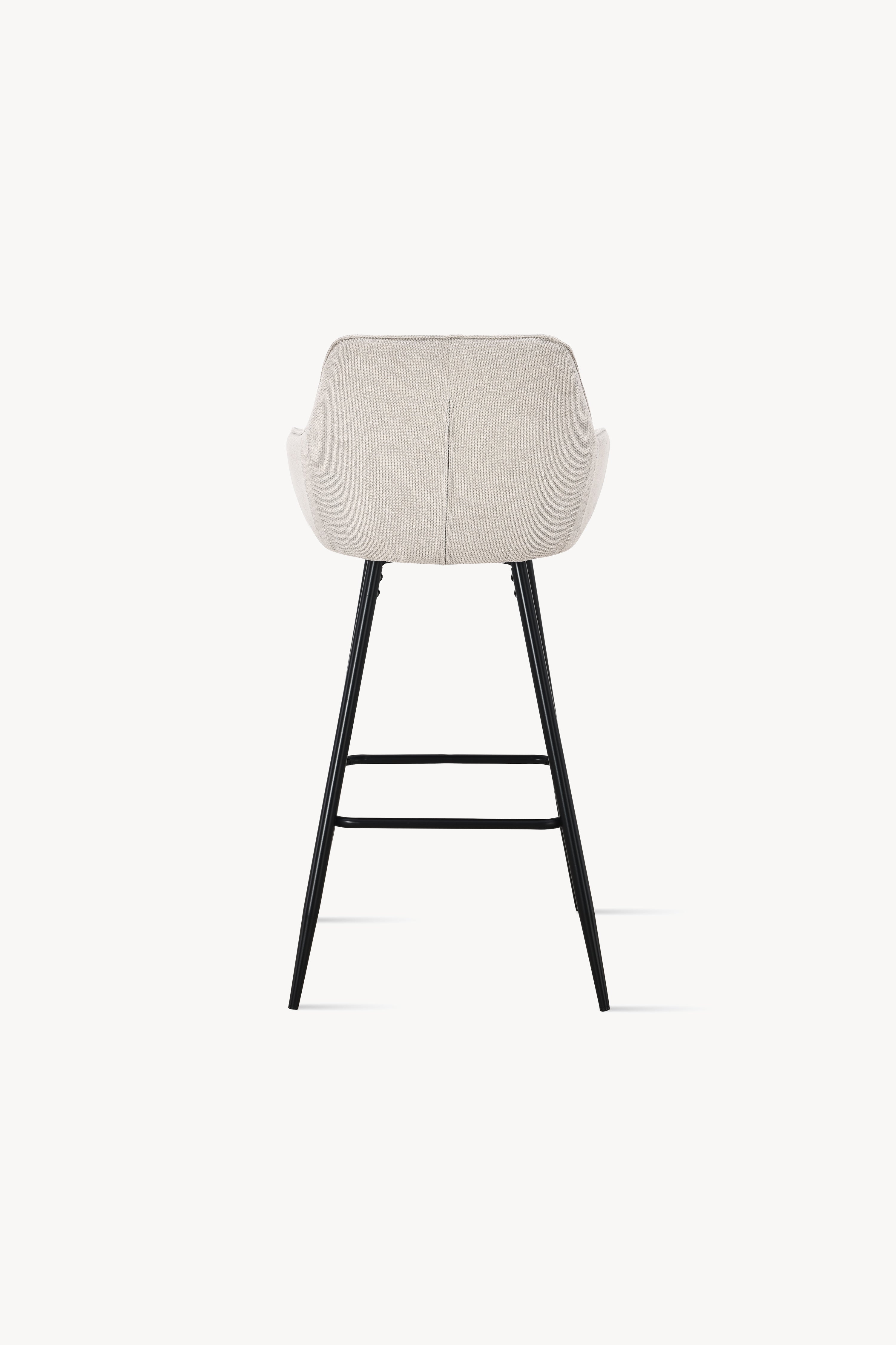 Taburete din material textil Roberto, Set de 2, Bej - Imagine detaliu 11