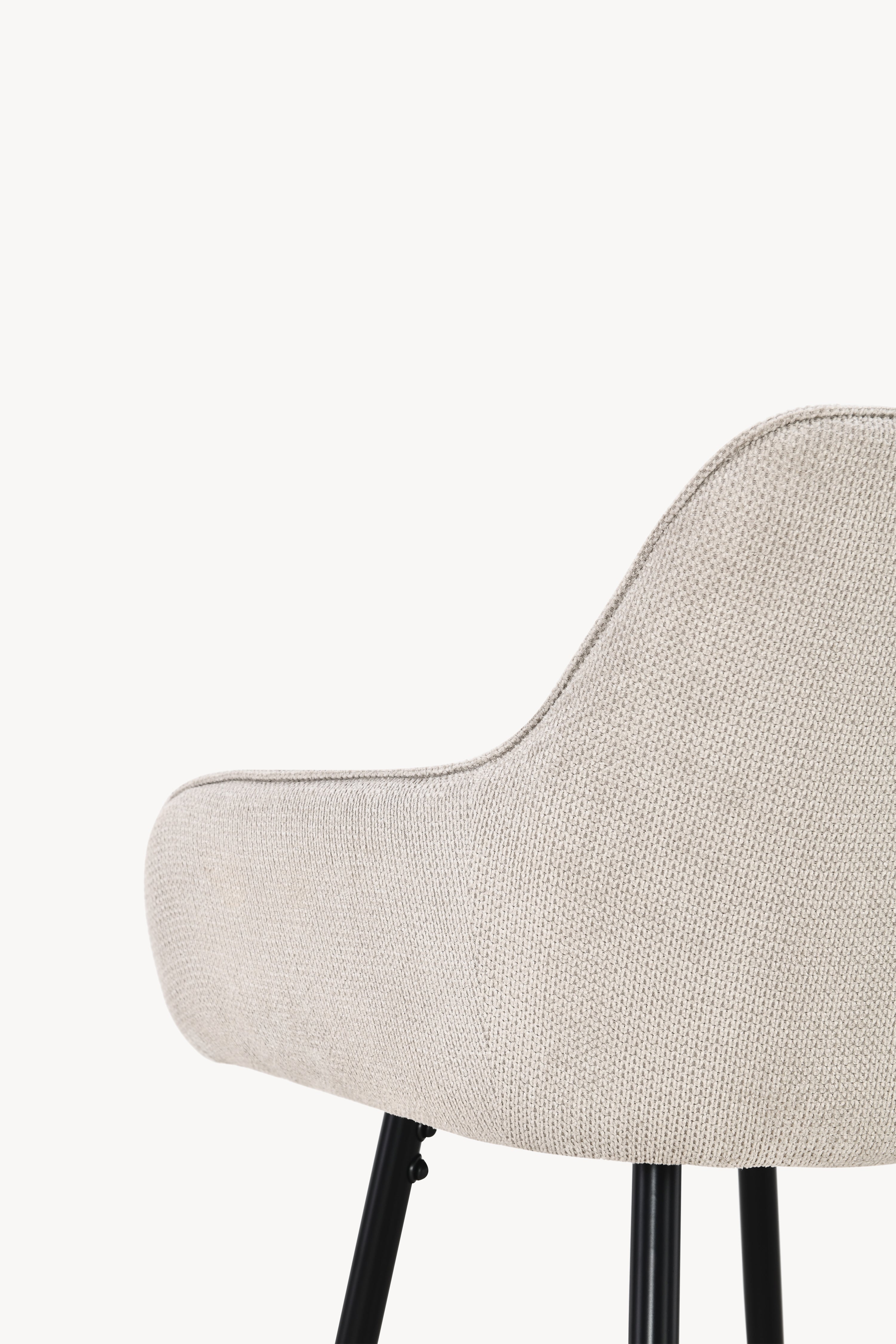 Taburete din material textil Roberto, Set de 2, Bej - Imagine detaliu 10