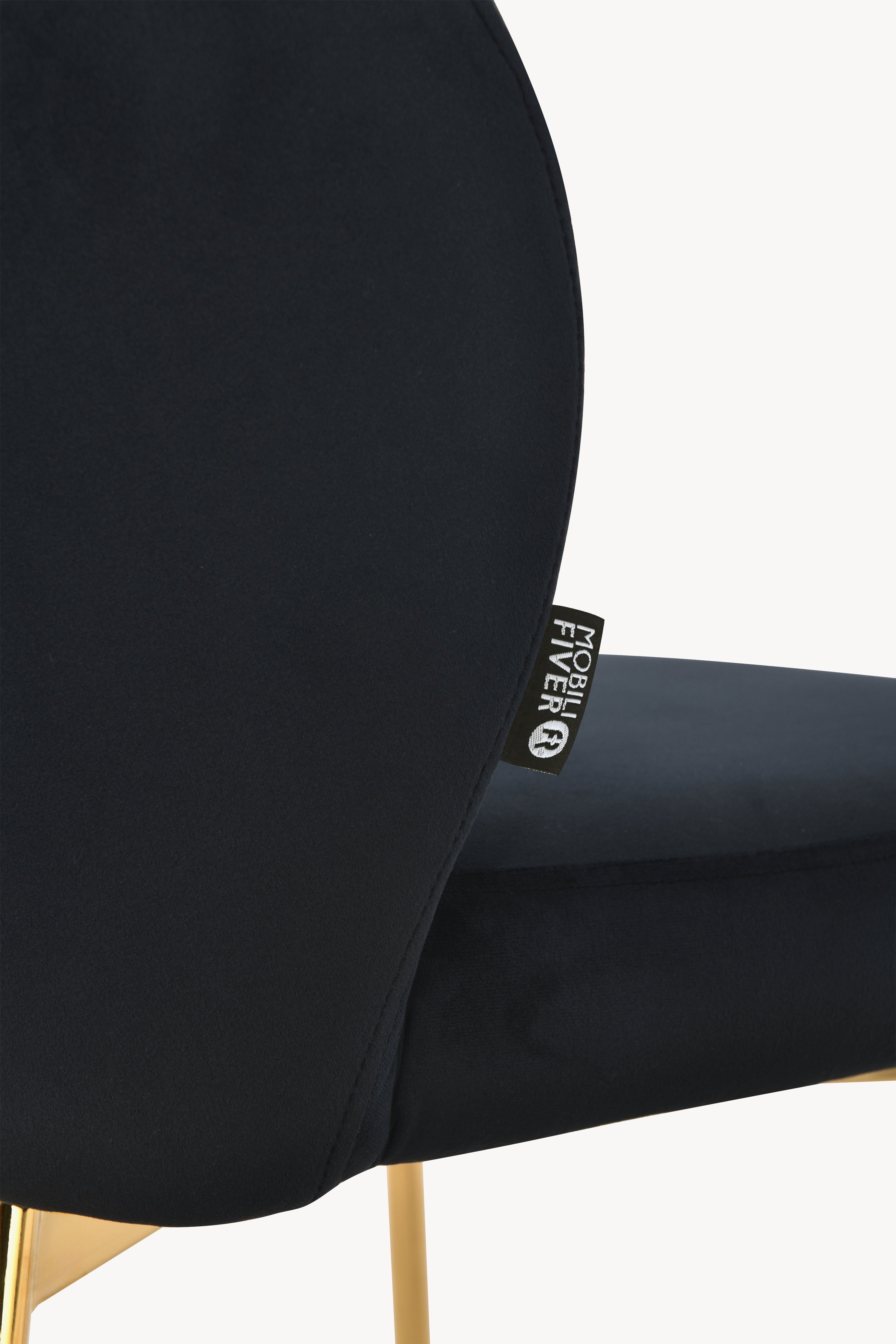 Stühle aus Stoff Revy, 2er-Set, Schwarz - Detailbild 1