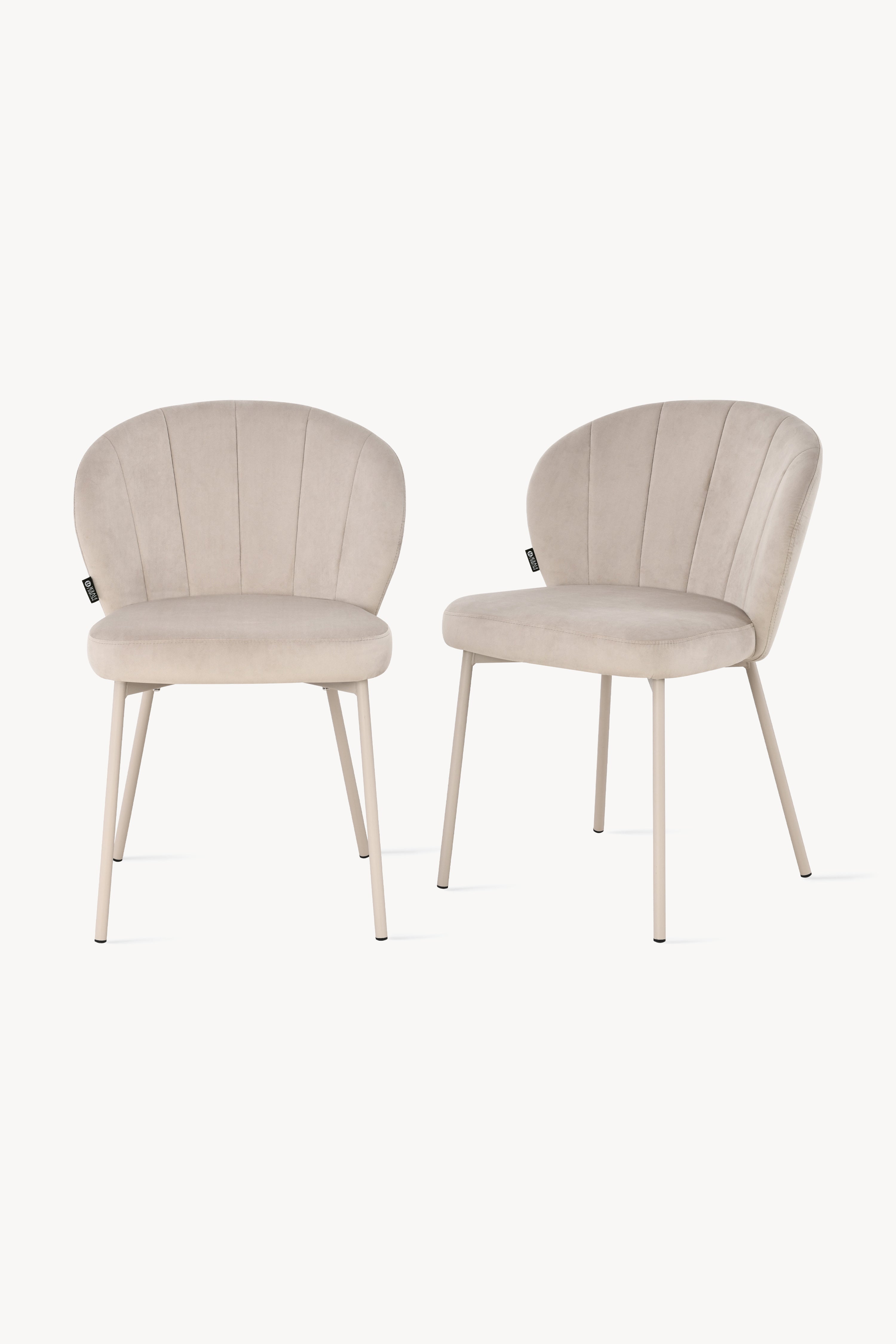 Sedie in tessuto Revy, Set da 2, Grigio - Immagine principale