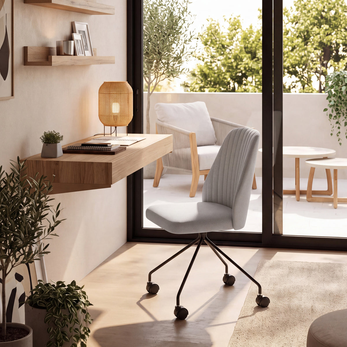 Coppia Mensole portafoto-quadri First, 60 cm, Rovere Rustico - gallery 7