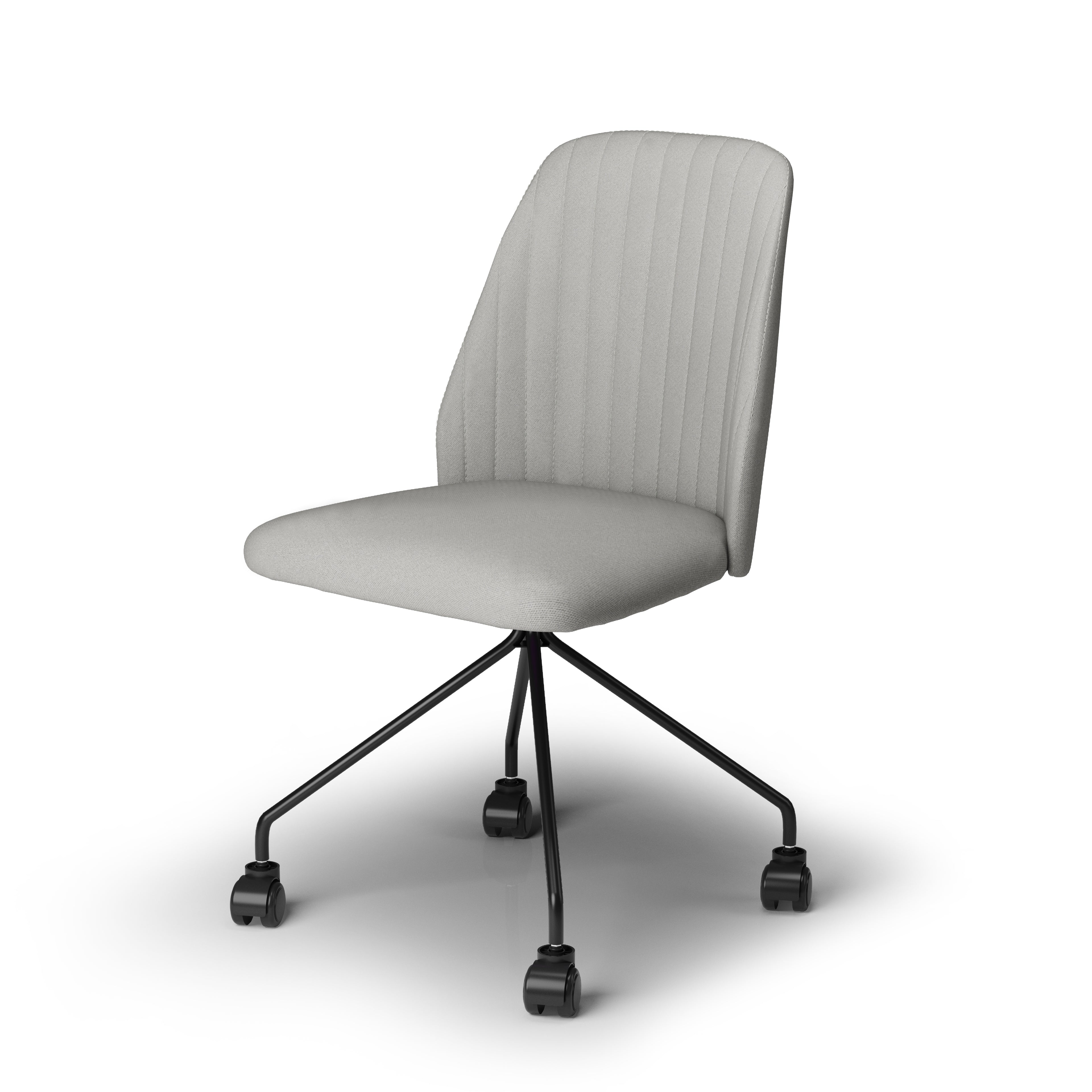 Chaise de Bureau à Roulettes Romina - Gris Clair