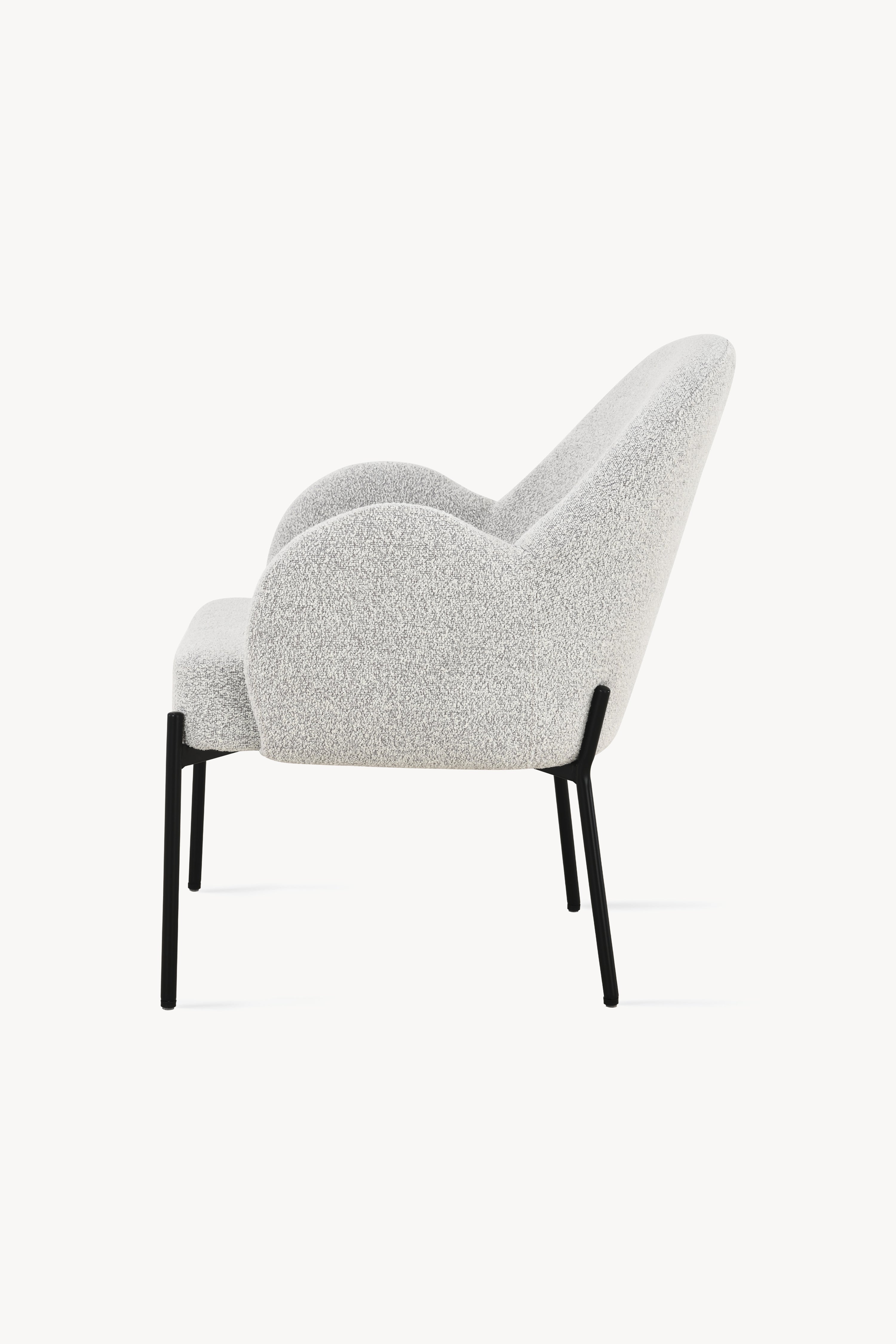 Sessel aus Stoff Roxy, Grau - Detailbild 2